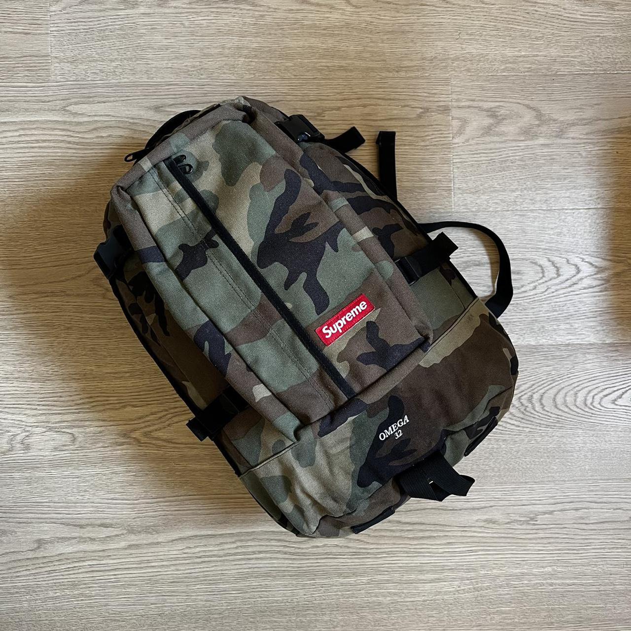 supreme camo backpack