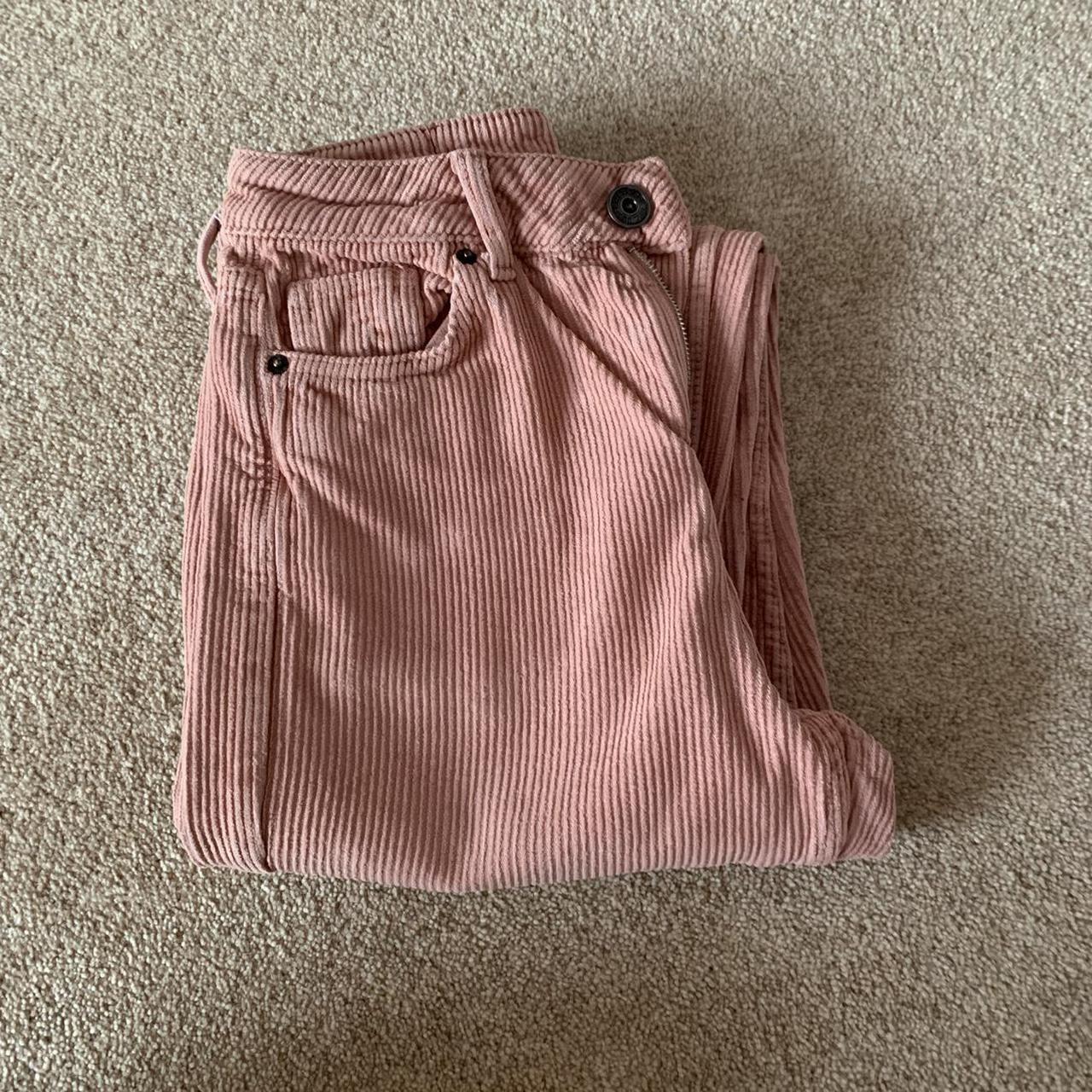 Urban Outfitters Pink Corduroy Mom Style Trousers Depop