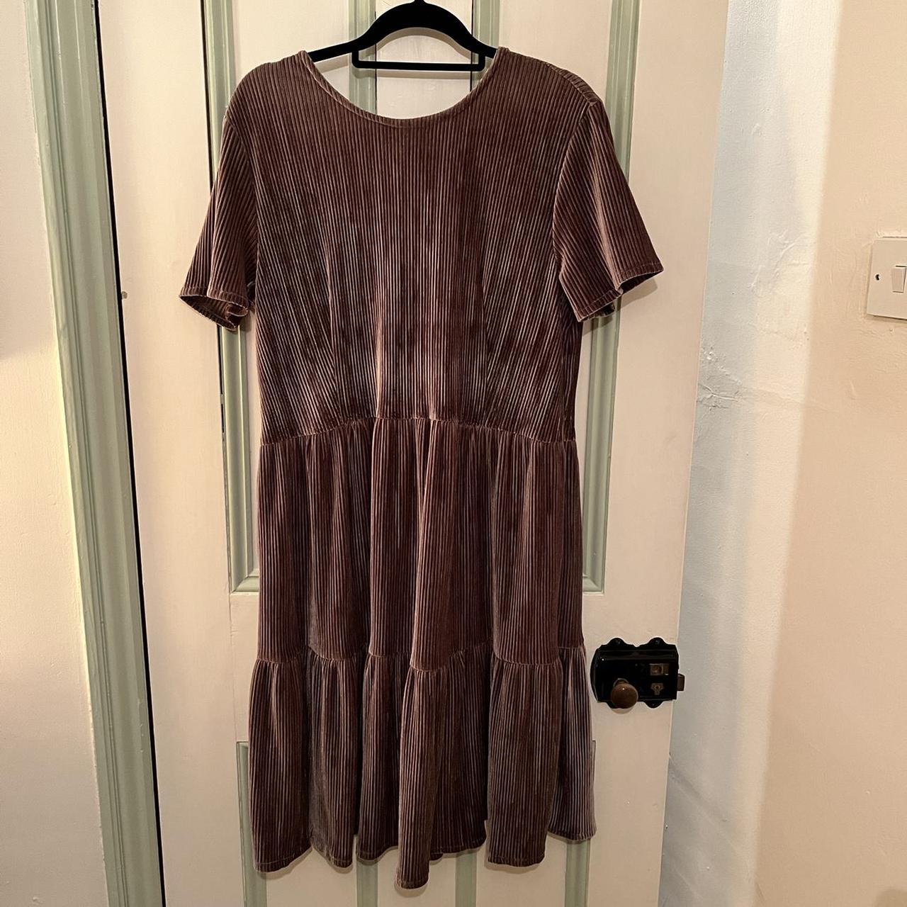 Lost Ink Women's Purple and Grey Dress | Depop