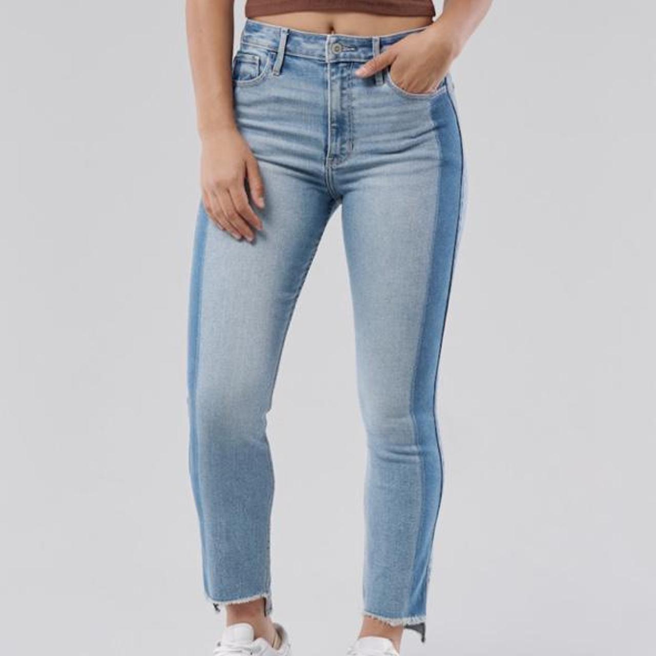 Hollister striped jeans best sale