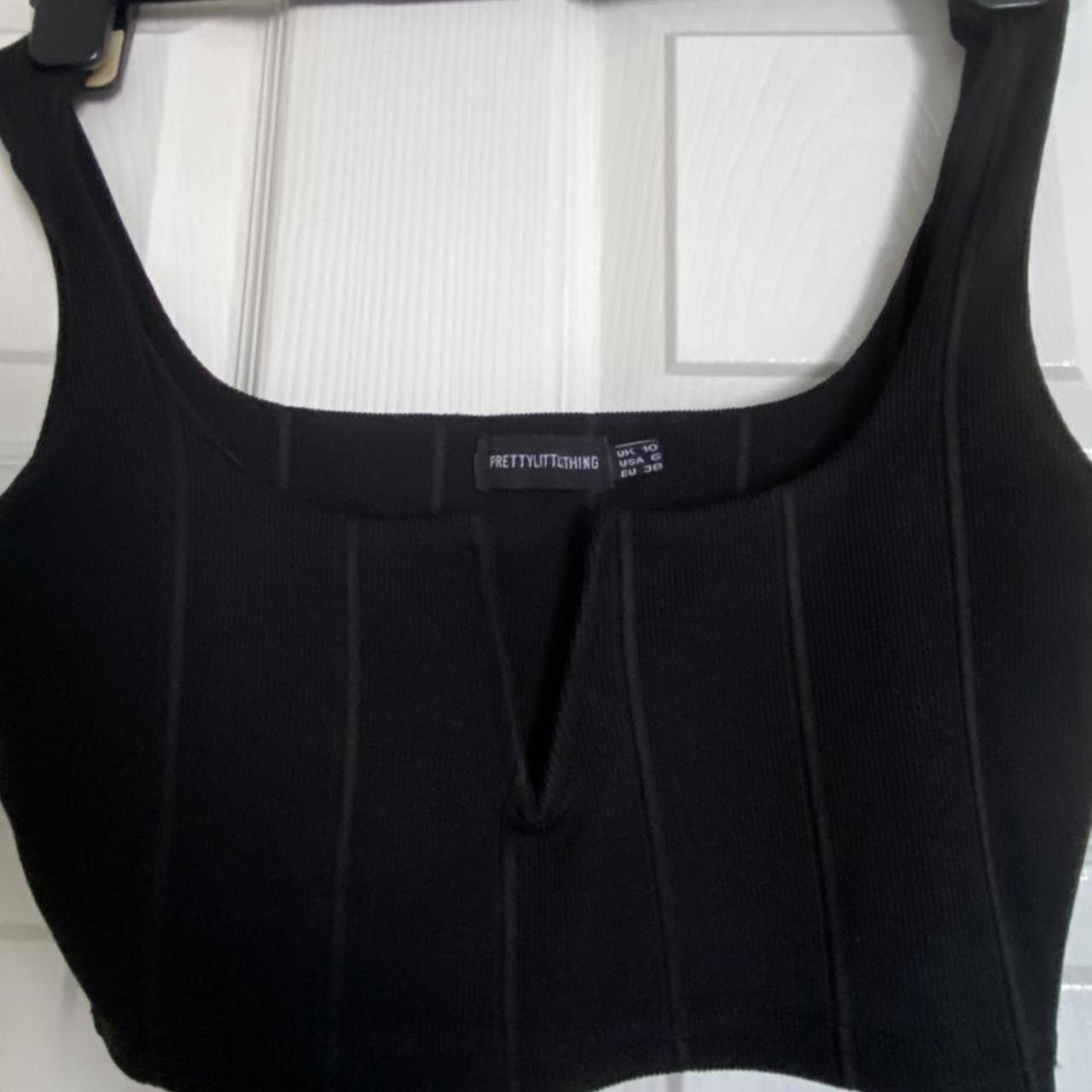 Pretty little think black bandage cut out bralet /... Depop