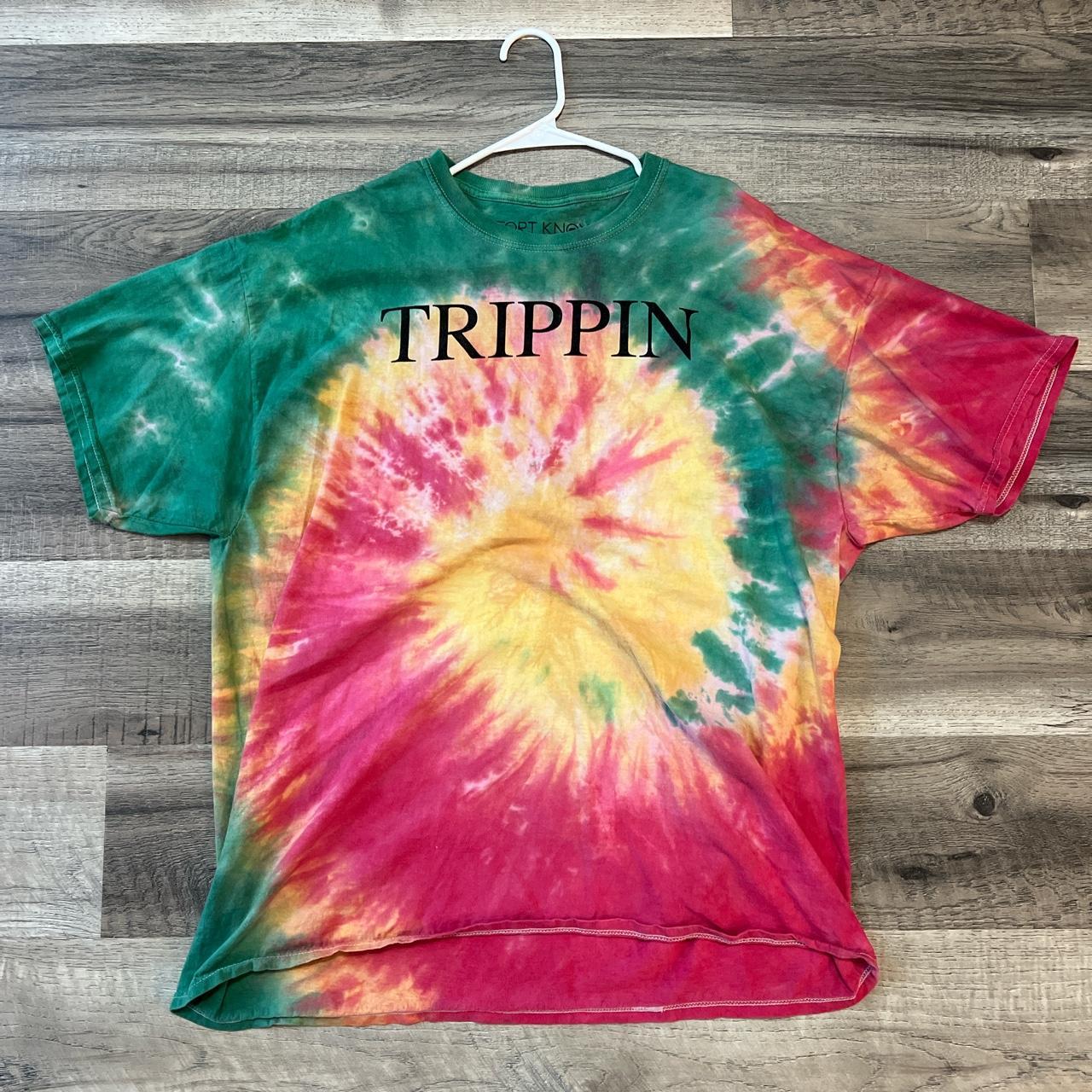 trippin tie dye shirt
