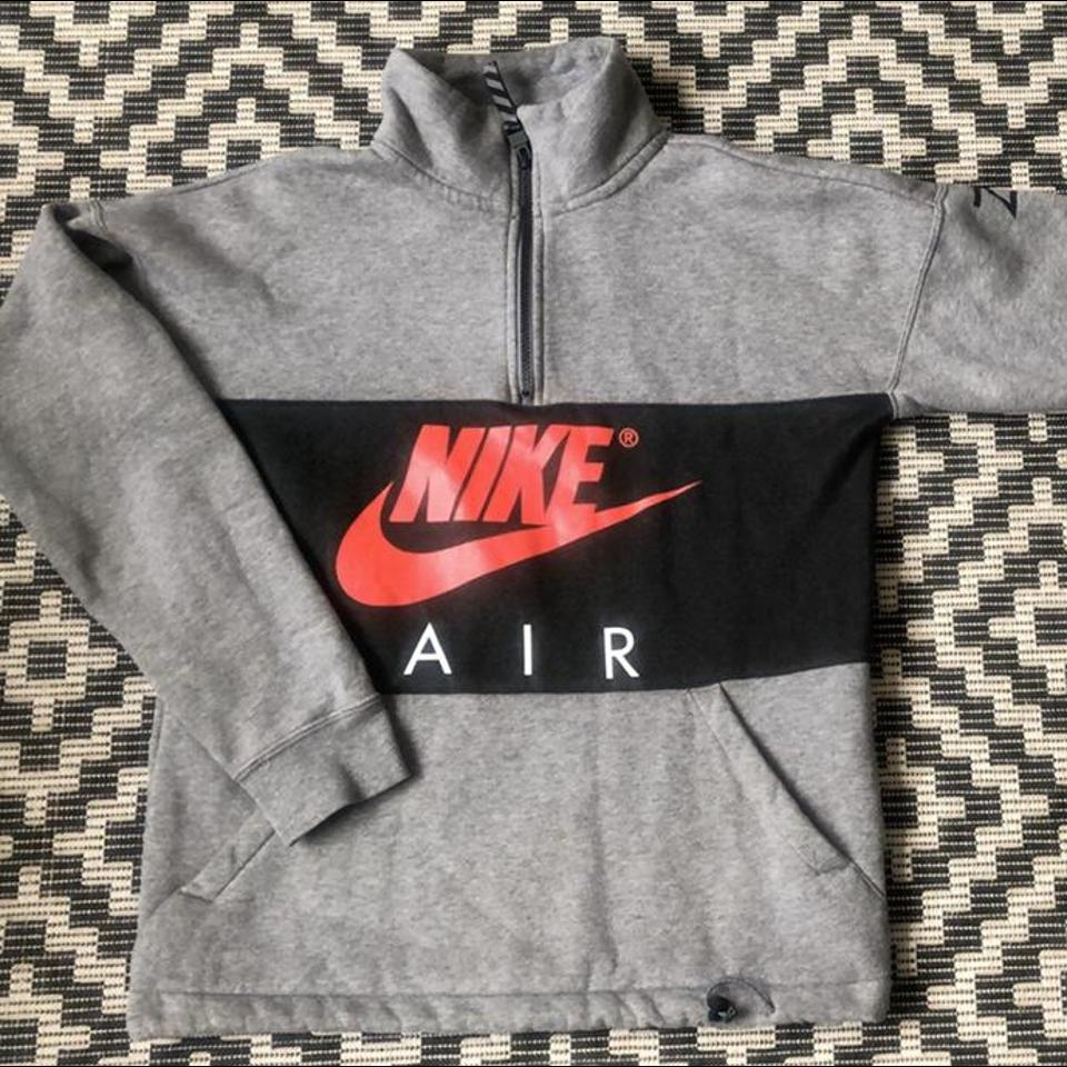 gray nike quarter zip