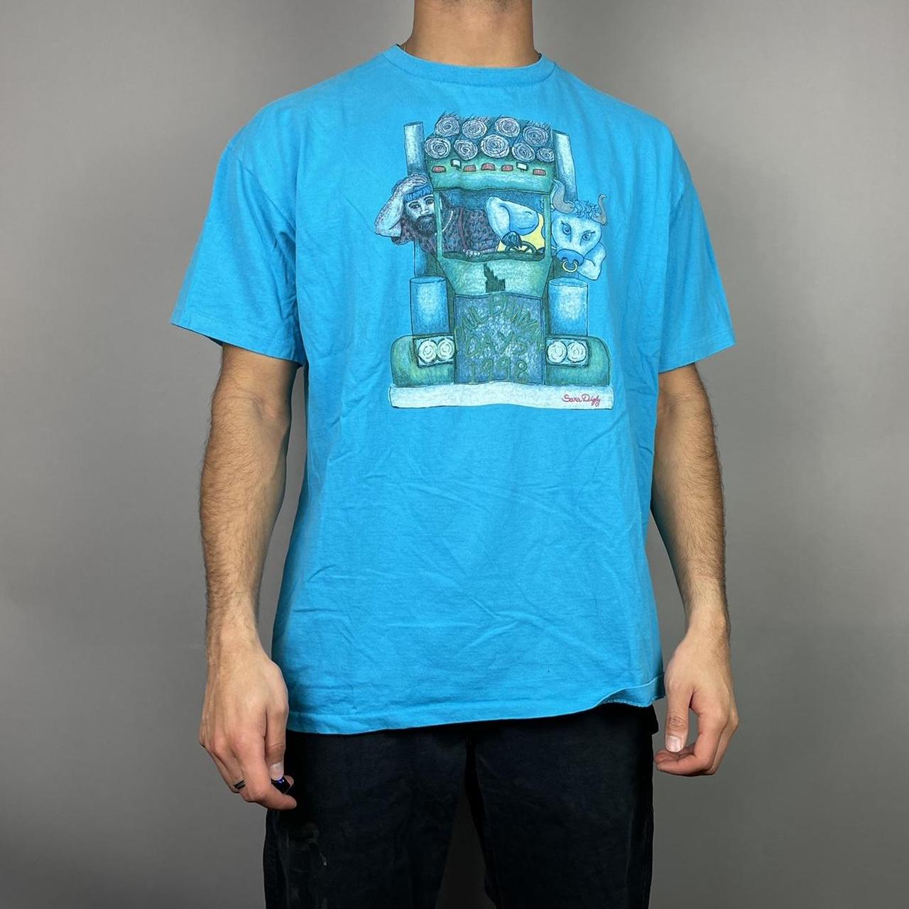 Vintage 1998 Blue Ox Topless Bar Tshirt... Depop