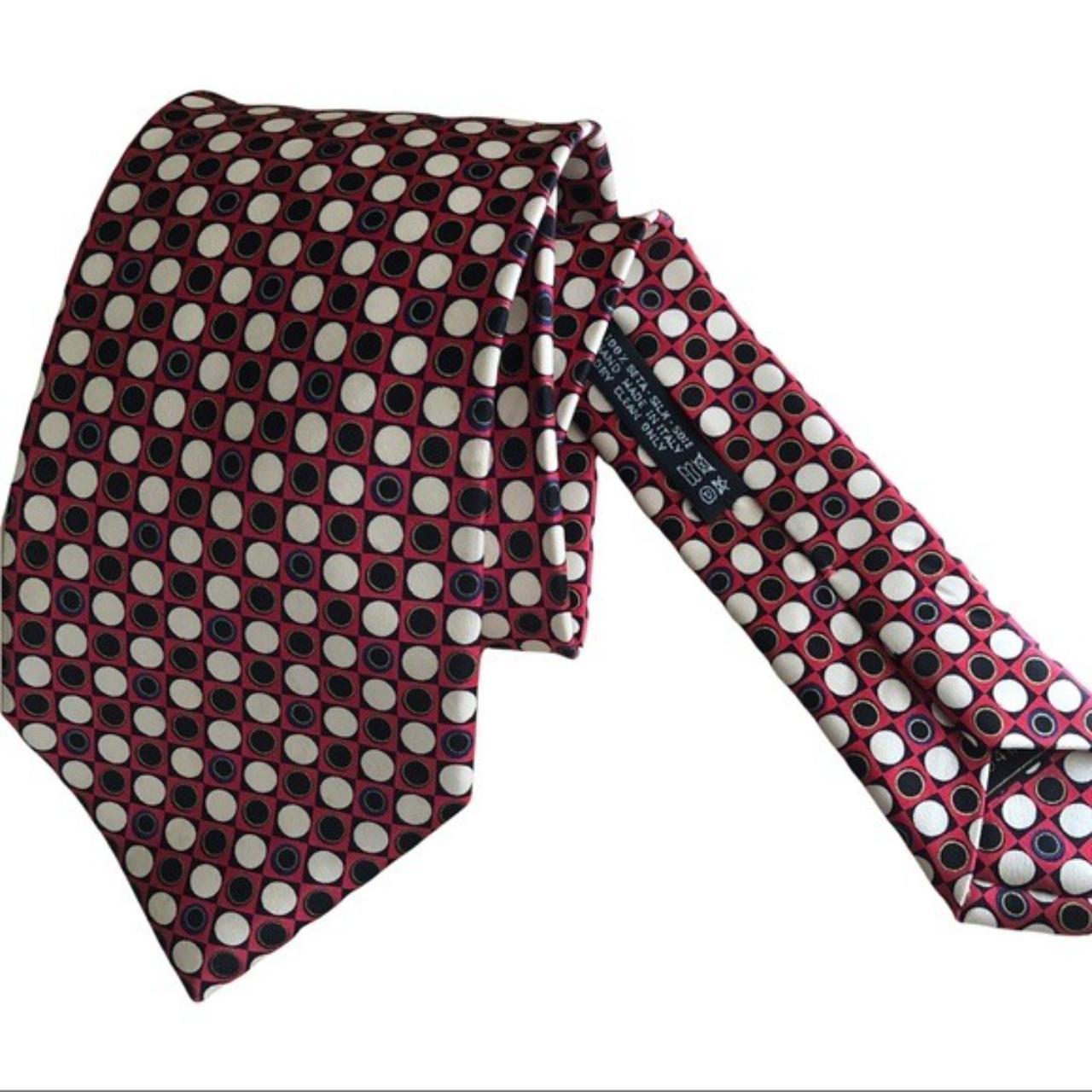 Product Image 1 - Brioni Red Geometric Square Pattern