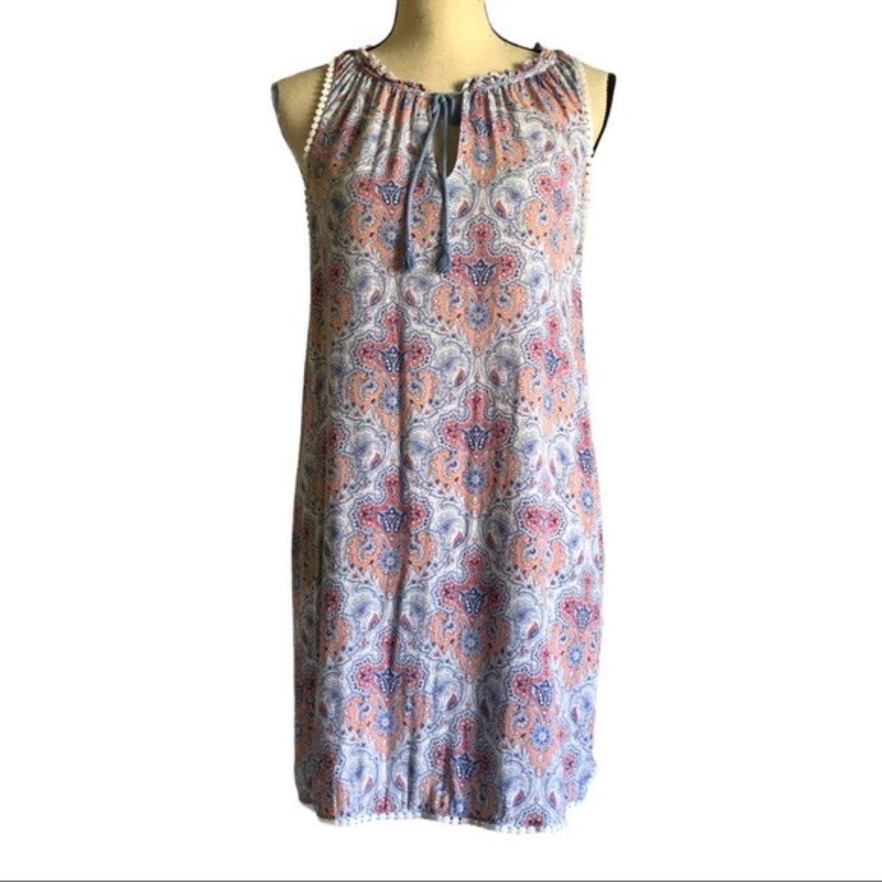 Women's Pink and Blue Dress