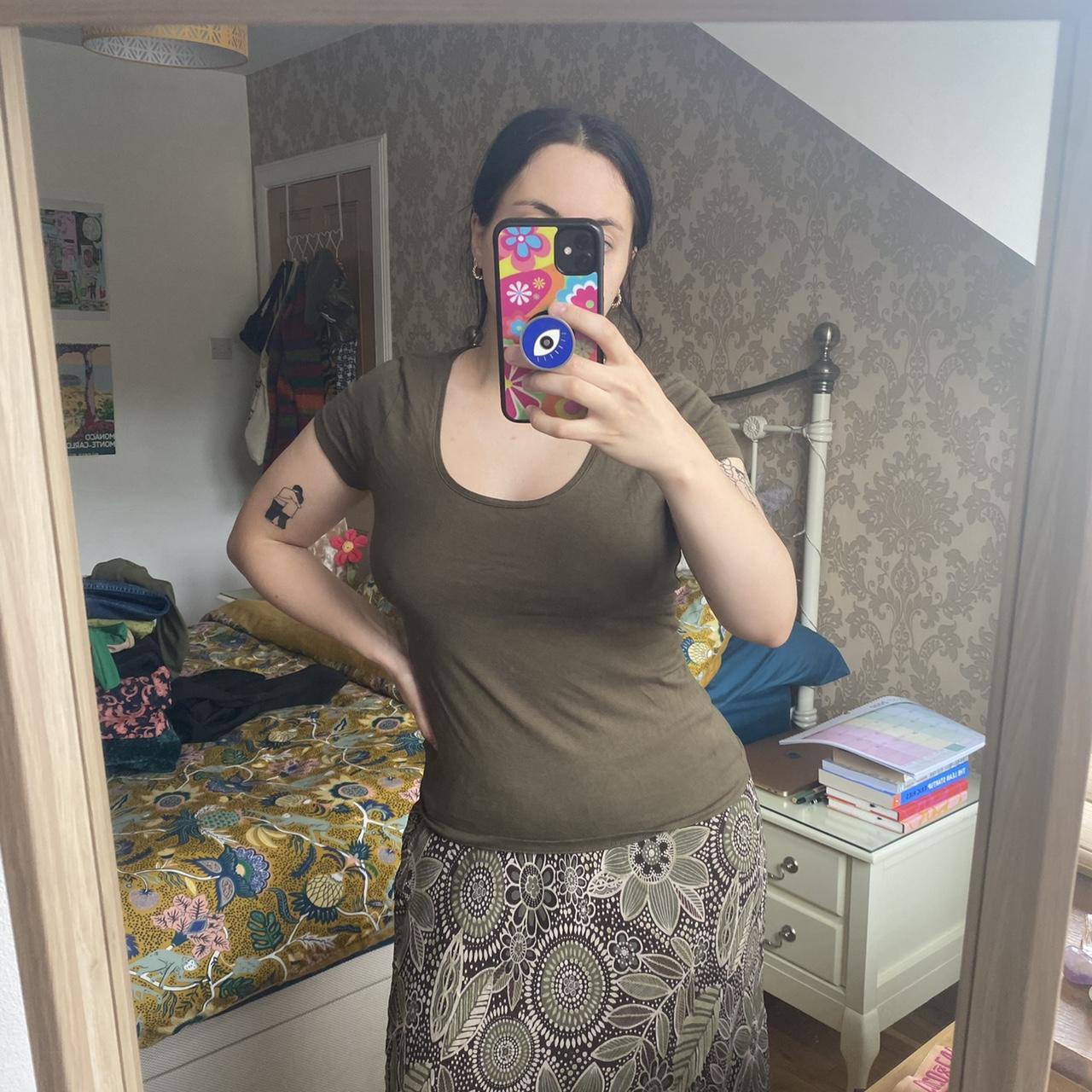 Women's Khaki Tshirt Depop