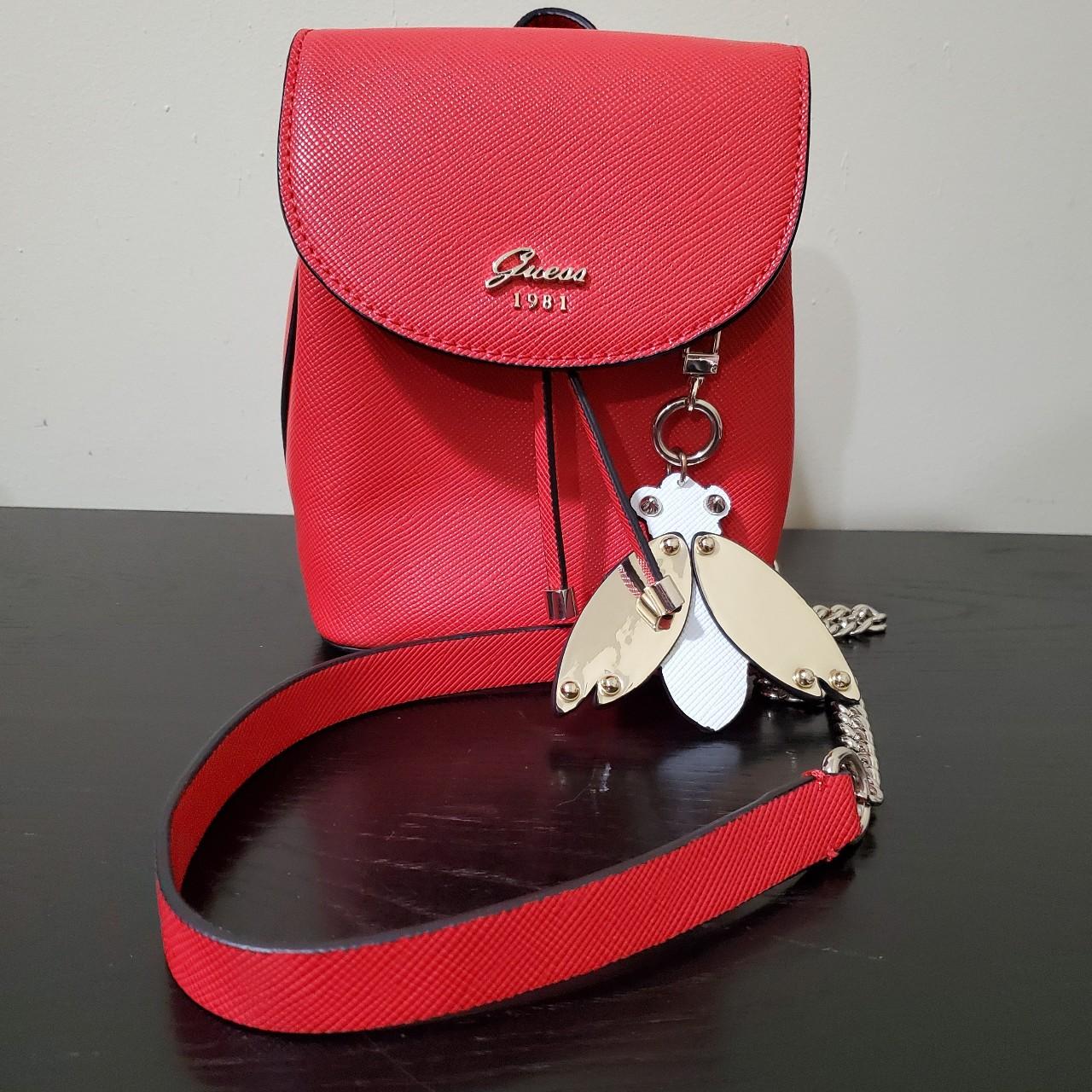 Guess, Bags, Red Guess Mini Backpack