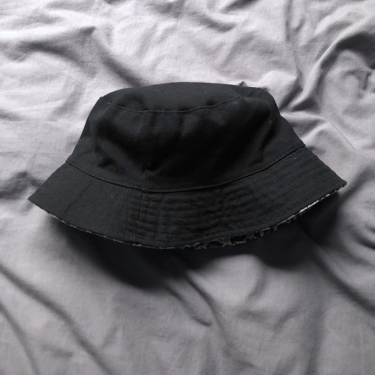 Black/leopard print bucket hat... - Depop