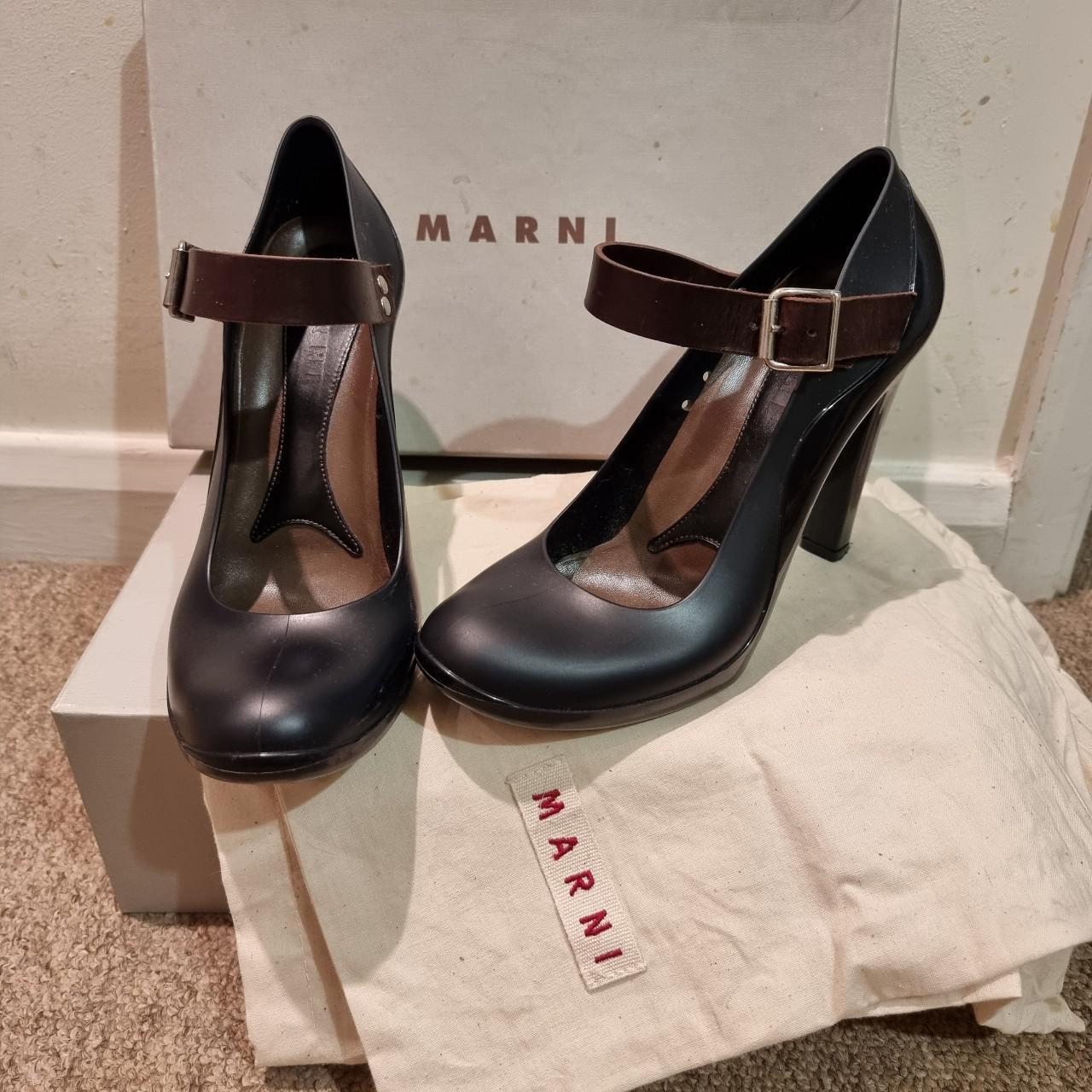 Quirky pumps by Marni. Make from a rubber material... Depop
