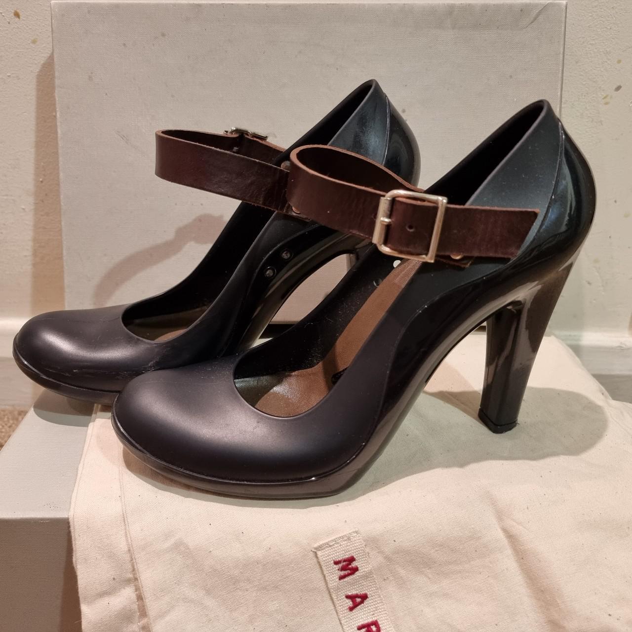 Quirky pumps by Marni. Make from a rubber material... Depop