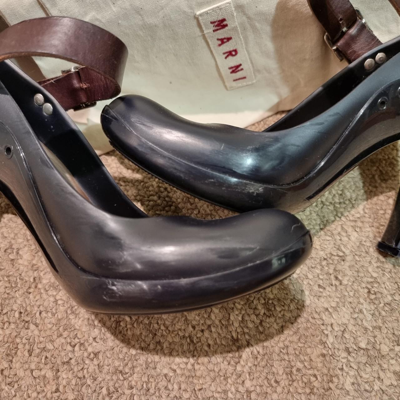 Quirky pumps by Marni. Make from a rubber material... Depop