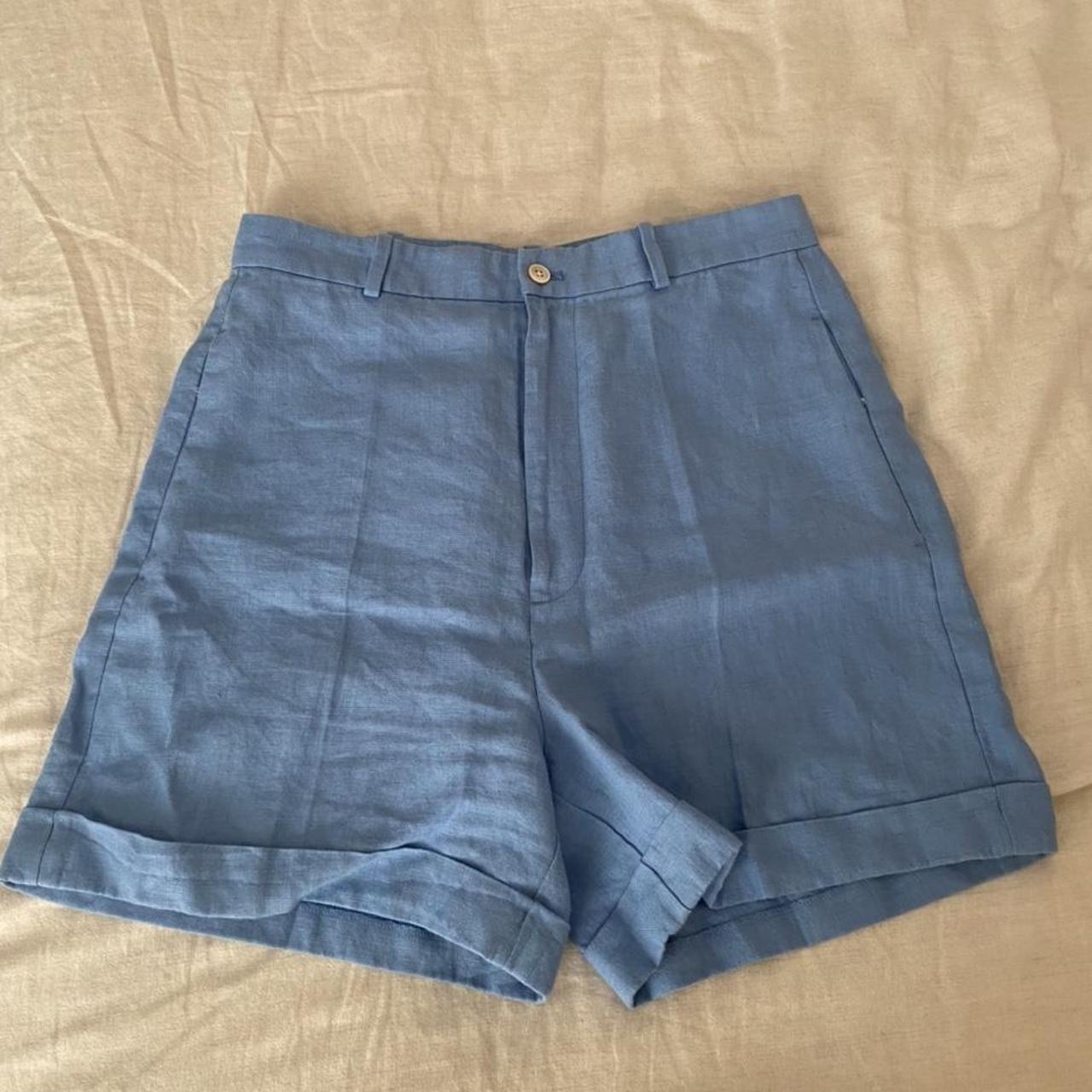 BNWT Polo Ralph Lauren Linen shorts Blue shorts... - Depop