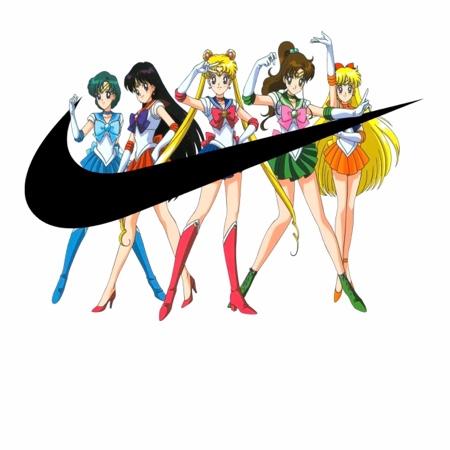 Sailor moon X Nike mashup tee A gem of a tee for Depop