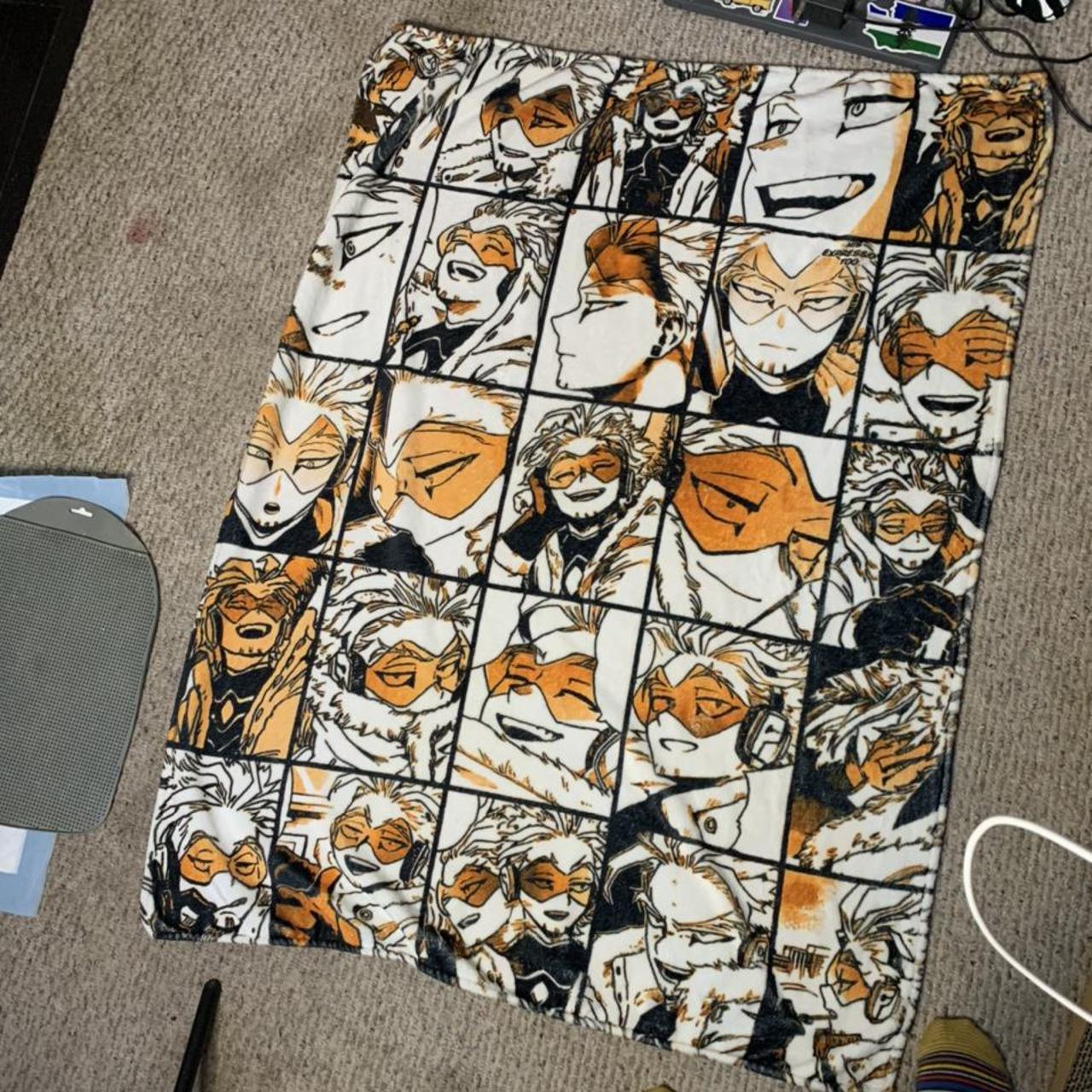 BNHA Hawks blanket. 80”x60” . . .Hawks on one side... Depop