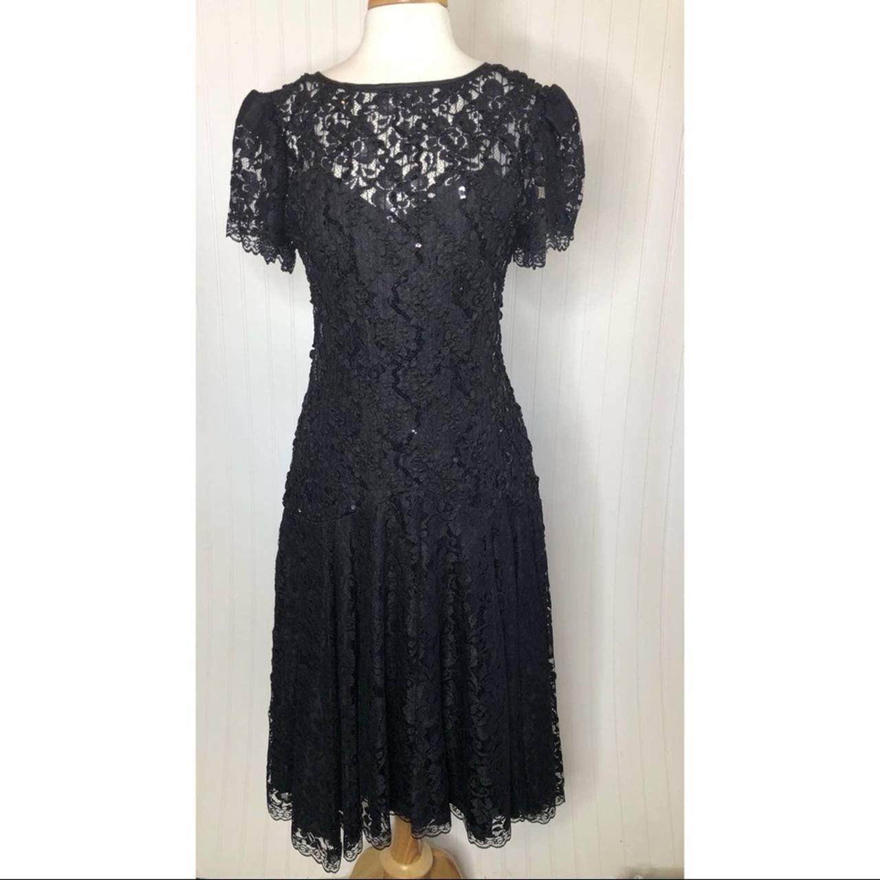 Product Image 1 - Vintage 80s Black Prom Dress