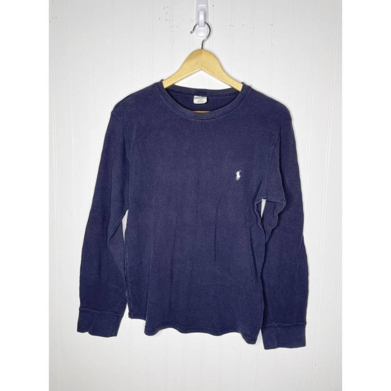 Y2k Polo Ralph Lauren Blue Thermal Loungewear Pajama... - Depop