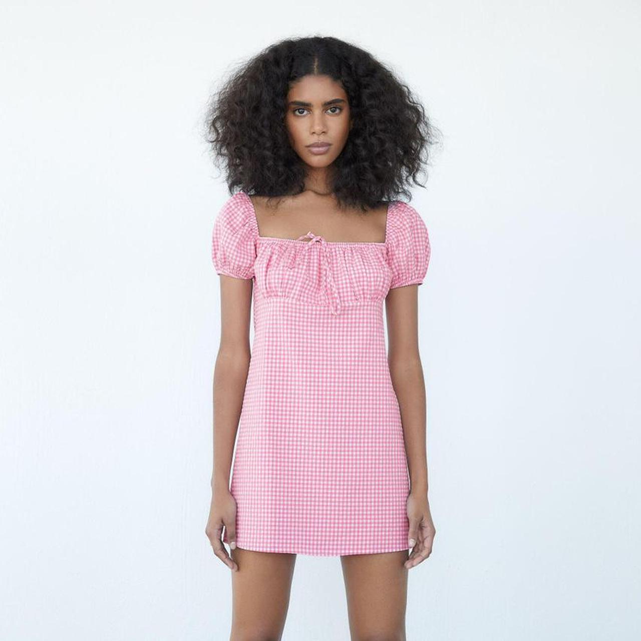 Zara Pink Gingham Dress Brand new with ...