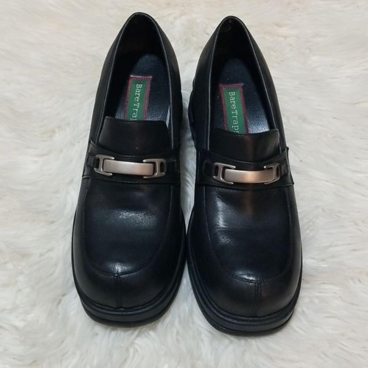 Y2K Baretraps Black Chunky Sole Loafer Slip On Shoes... - Depop