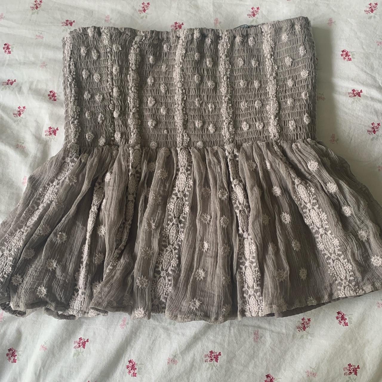 House of Harlow Women's Grey and White Skirt (2)
