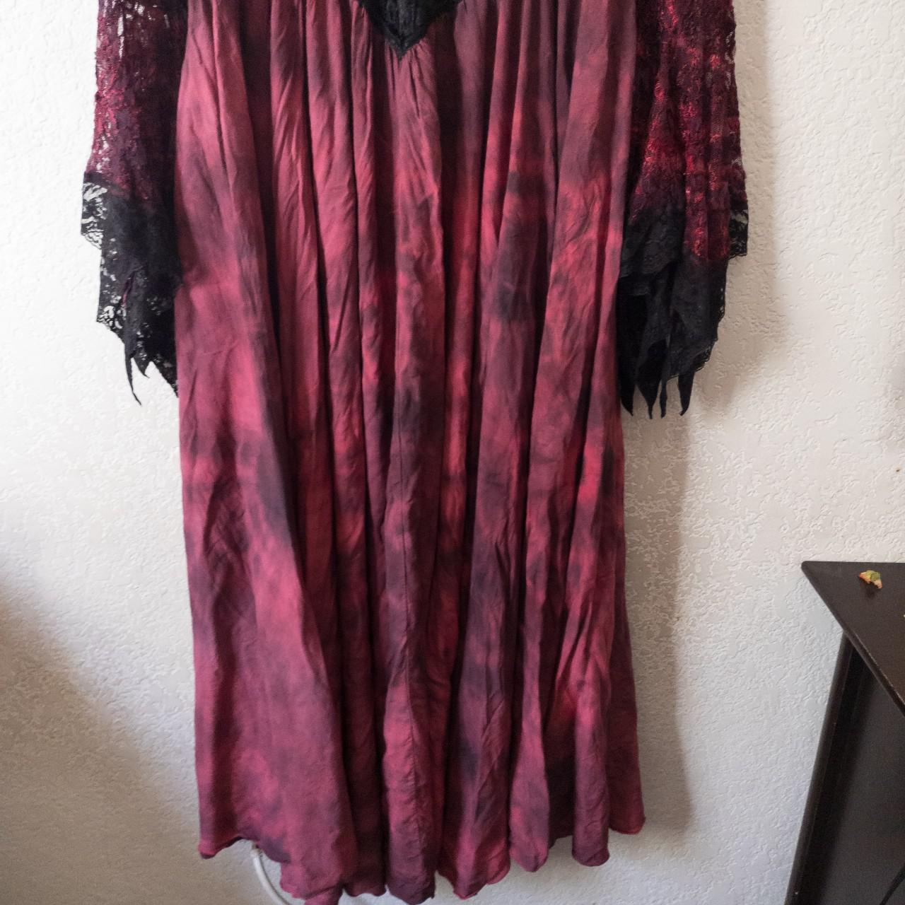 Women's Burgundy and Black Dress (2)