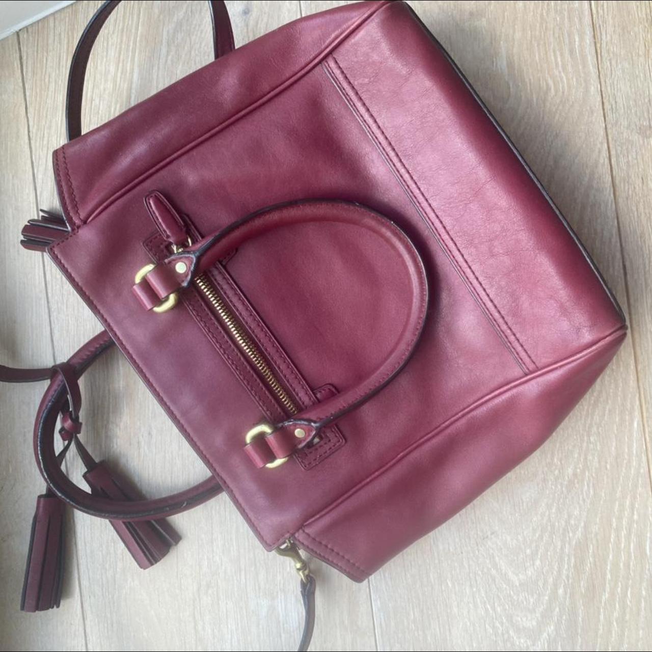 Coach Women's Pink and Burgundy Bag | Depop