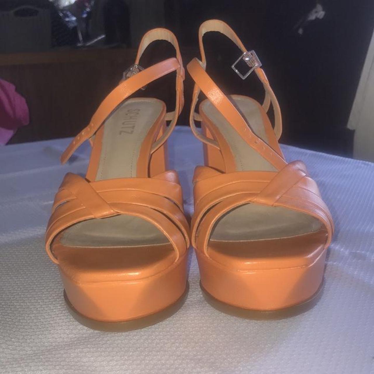 Schutz Women's Orange Sandals (2)