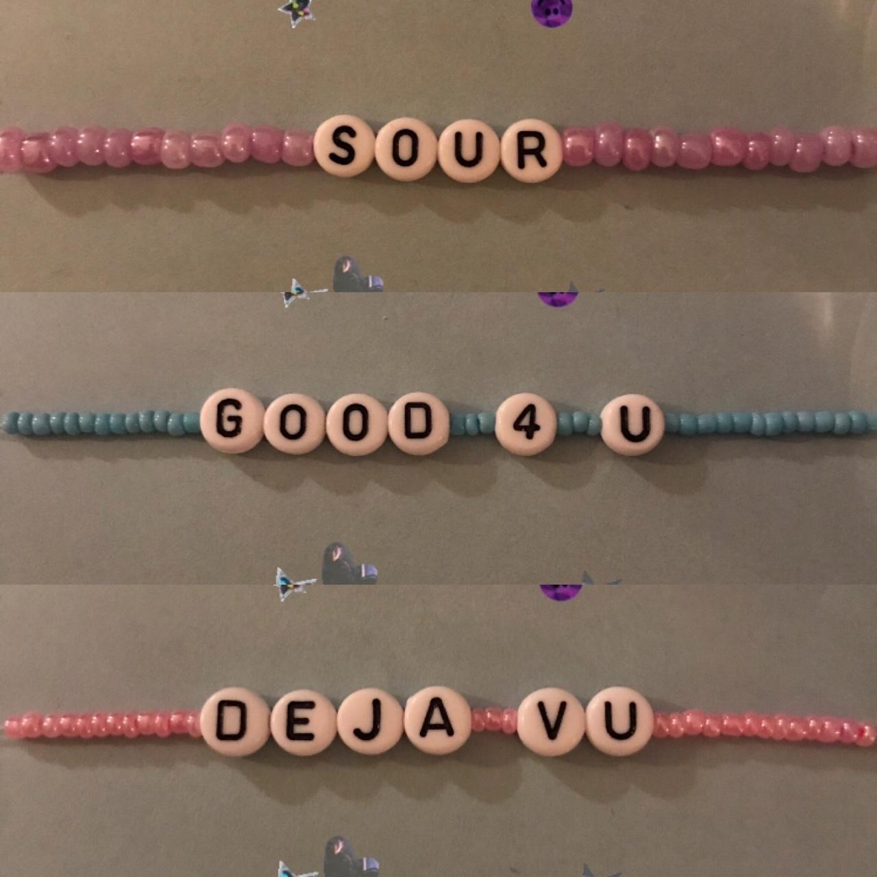 Olivia Rodrigo SOUR, Deja Vu, Good 4 U bracelets