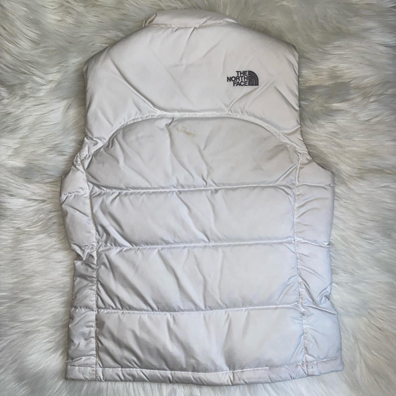 north face white puffer vest