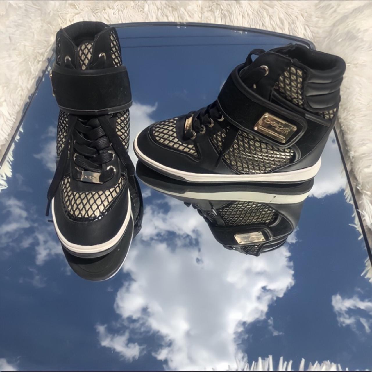 bebe rose gold sneakers