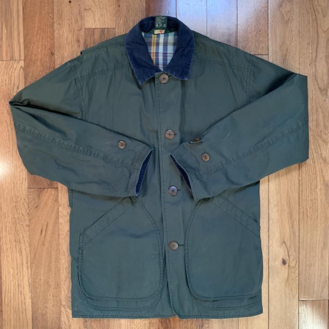 ITEM: J-Crew Cotton Chore Jacket , COLOR: Green/Plaid...