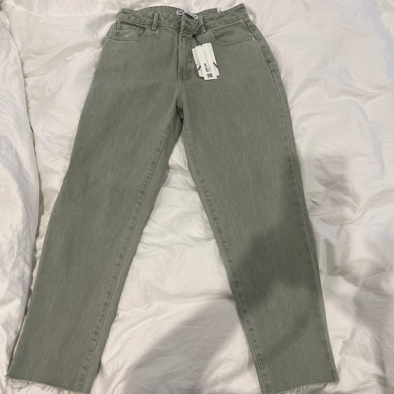Green high waisted jeans Depop
