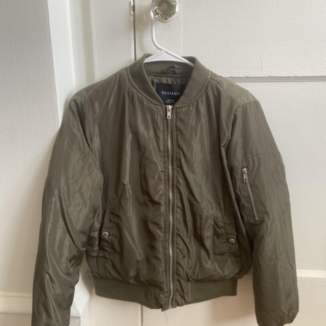 olive green bomber jacket