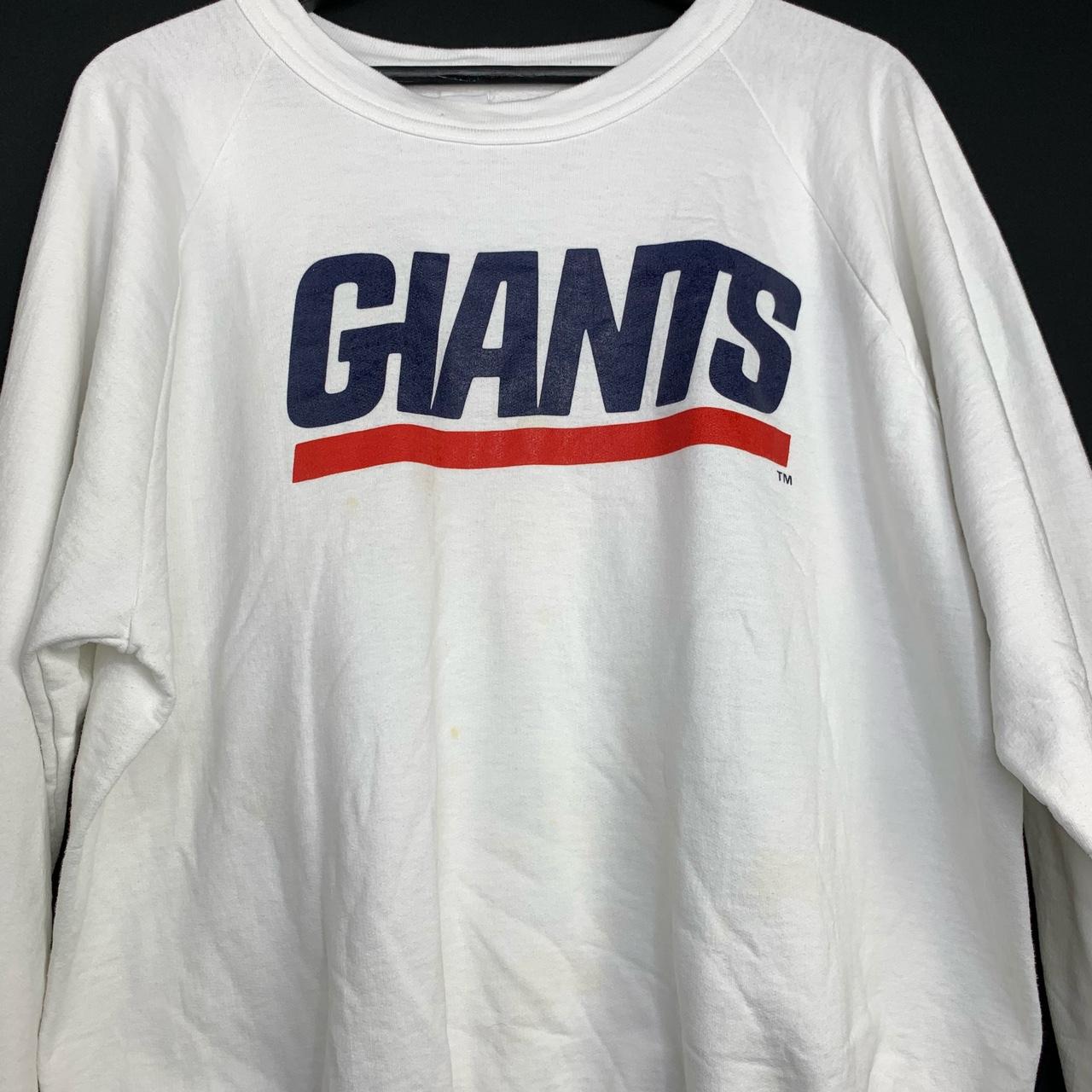 Vintage 90's New York Giants White Long Sleeve - Depop