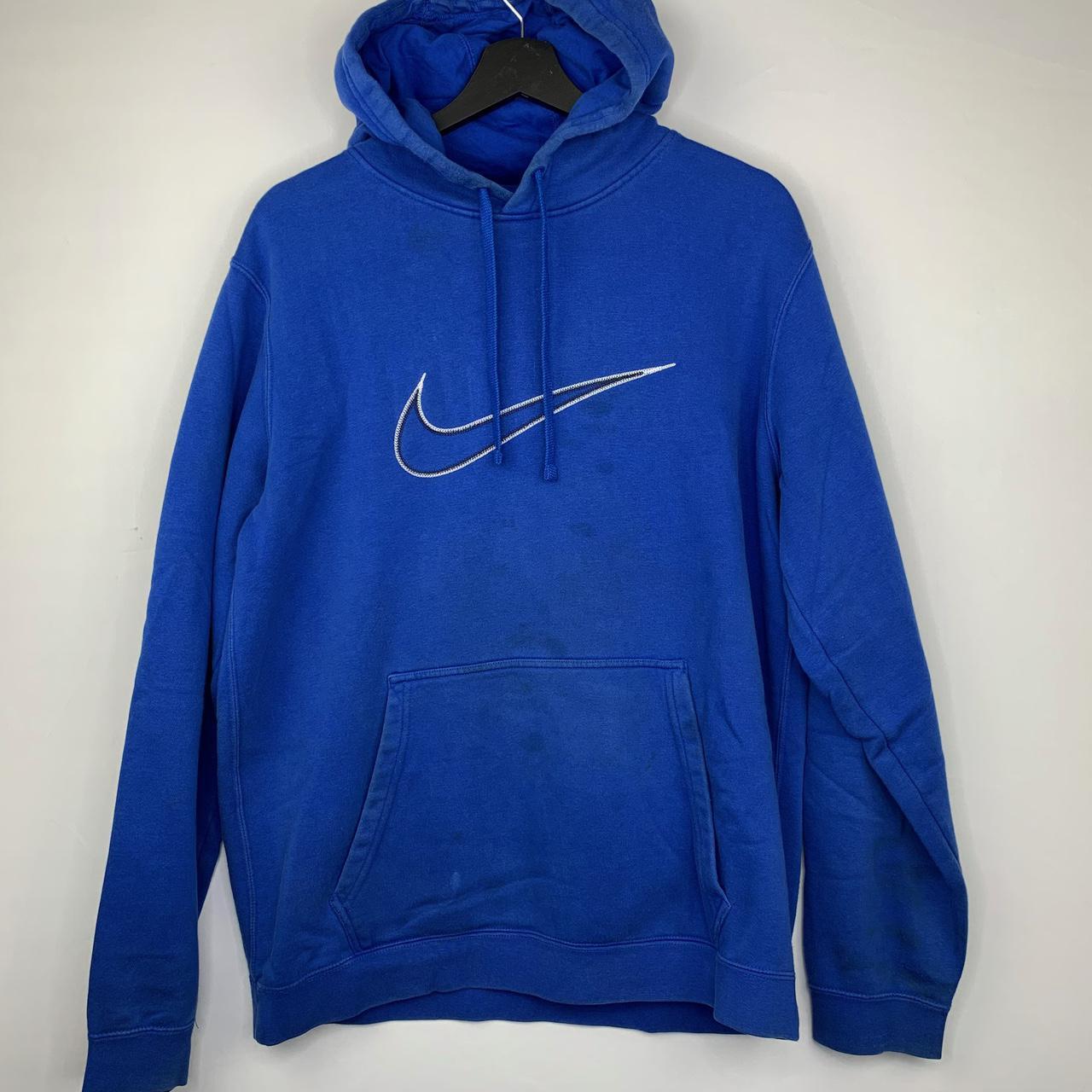 Vintage 00’s Nike Swoosh Athletics Blue Tag Blue... - Depop