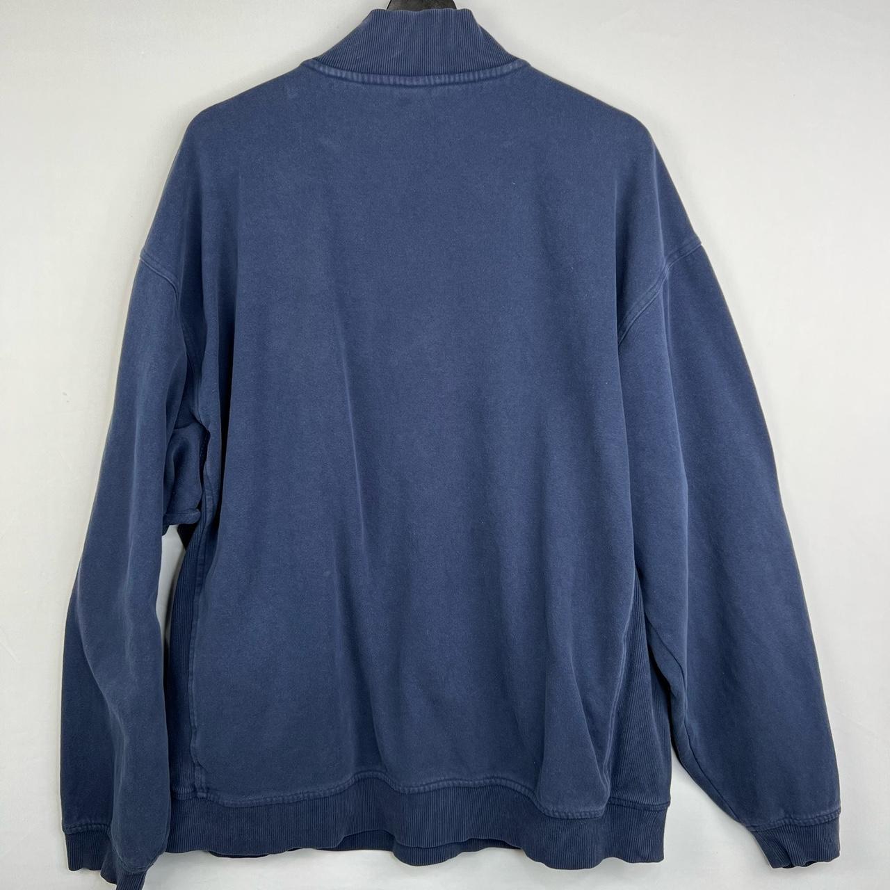 Vintage 00’s Navy-Blue Quarter Zip-Up Turtleneck... - Depop