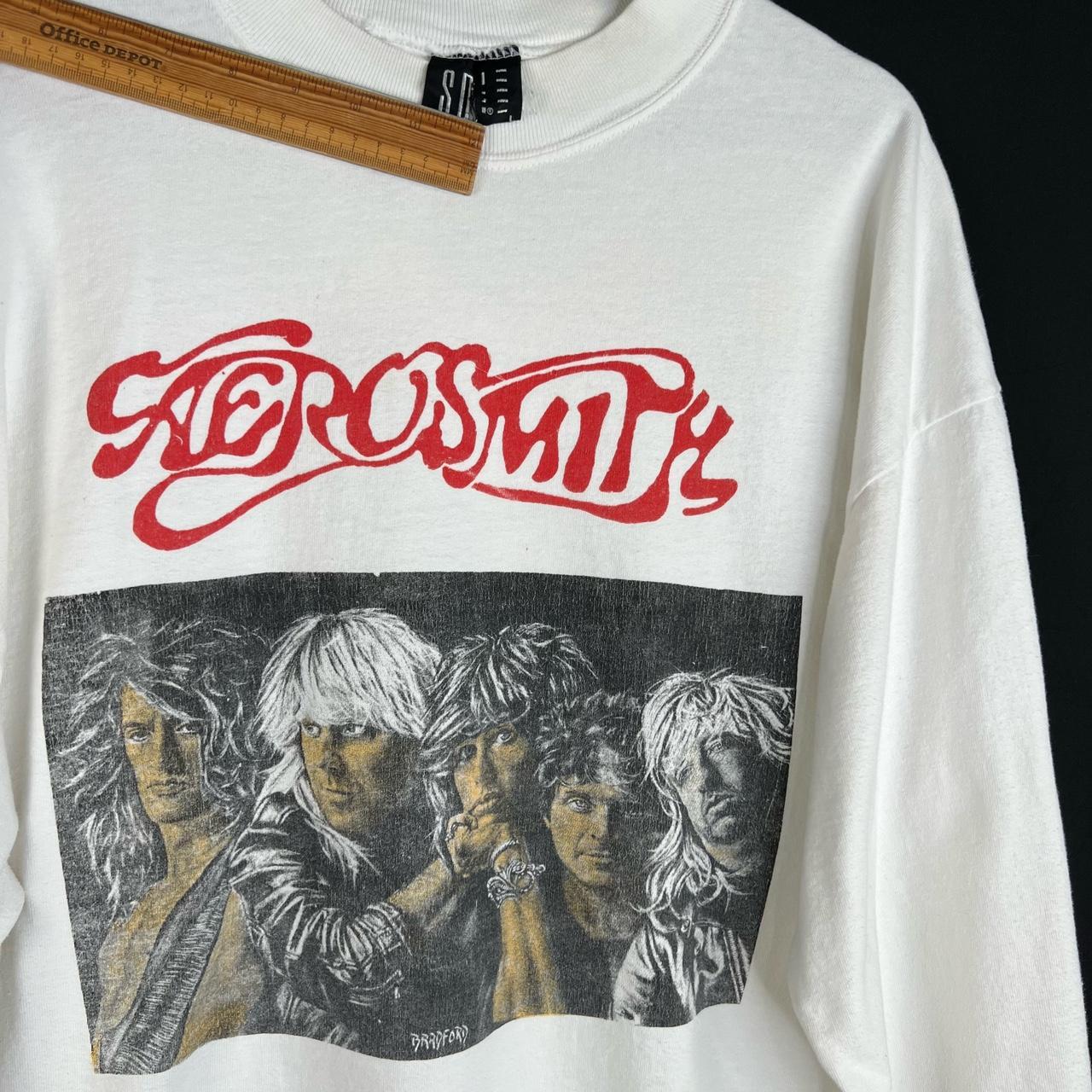 1994 90s Vintage Aerosmith Long Sleeve Band Shirt... - Depop