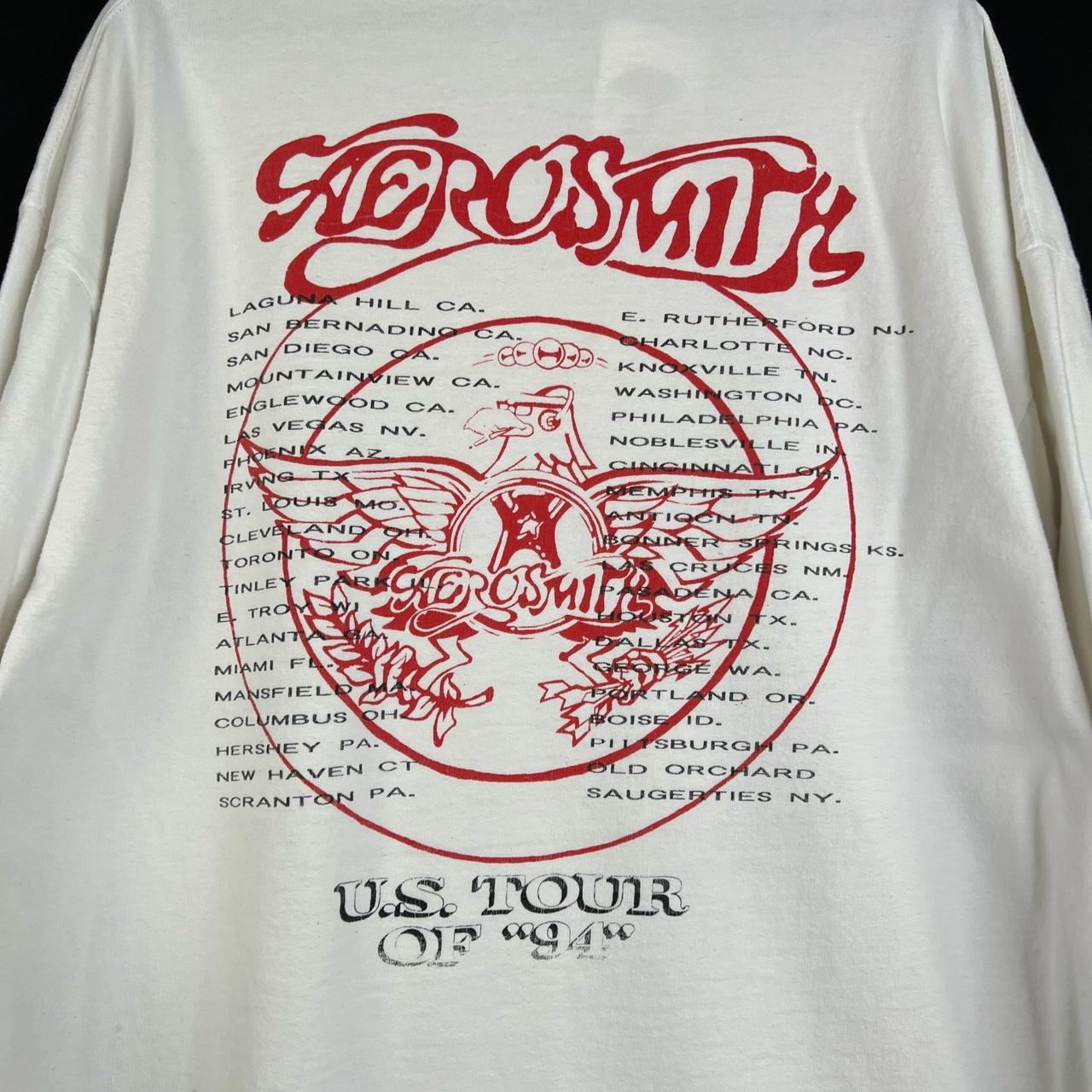 1994 90s Vintage Aerosmith Long Sleeve Band Shirt... - Depop