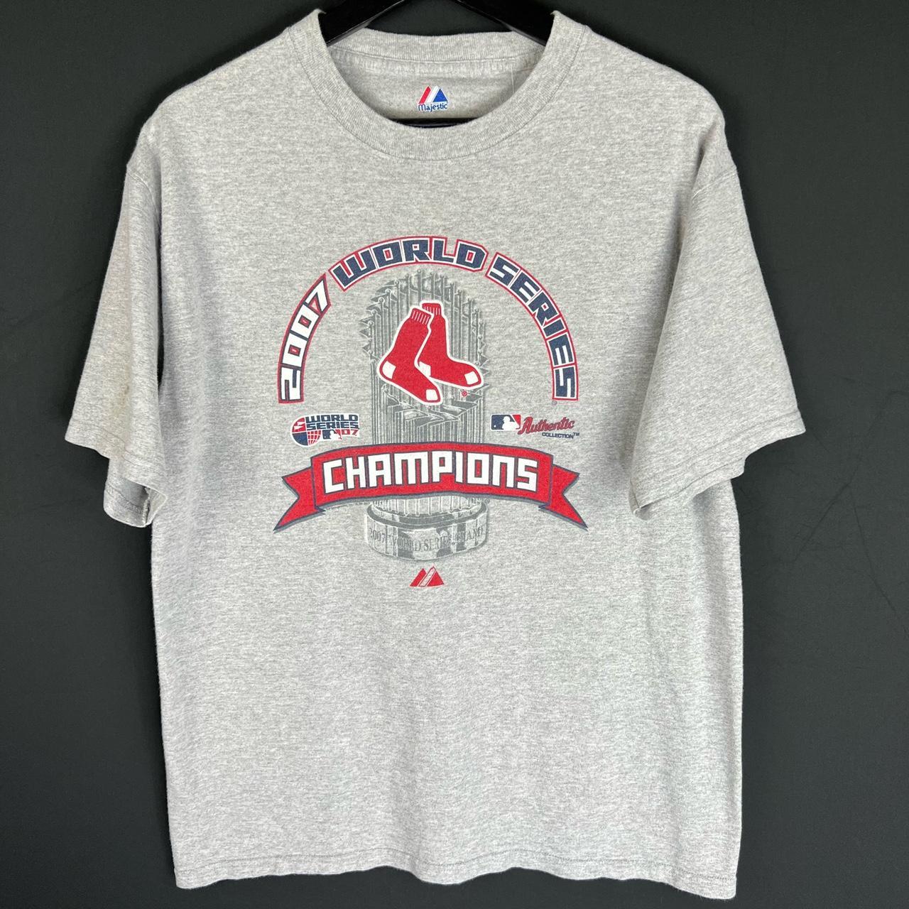 Mens Majestic Boston Red Sox Champions 2013 American League T Shirt Size  Medium