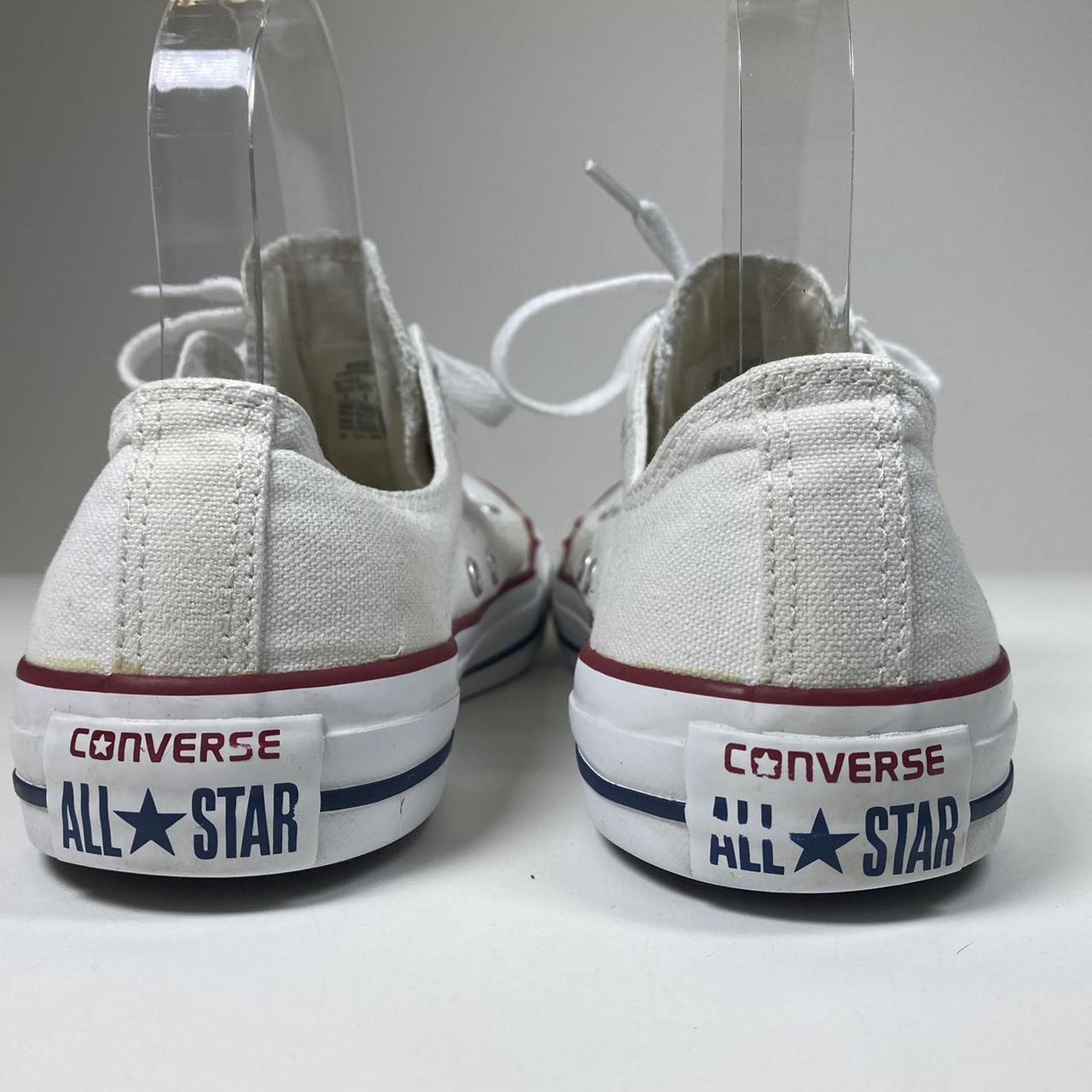 Converse Women's White and Red Trainers | Depop