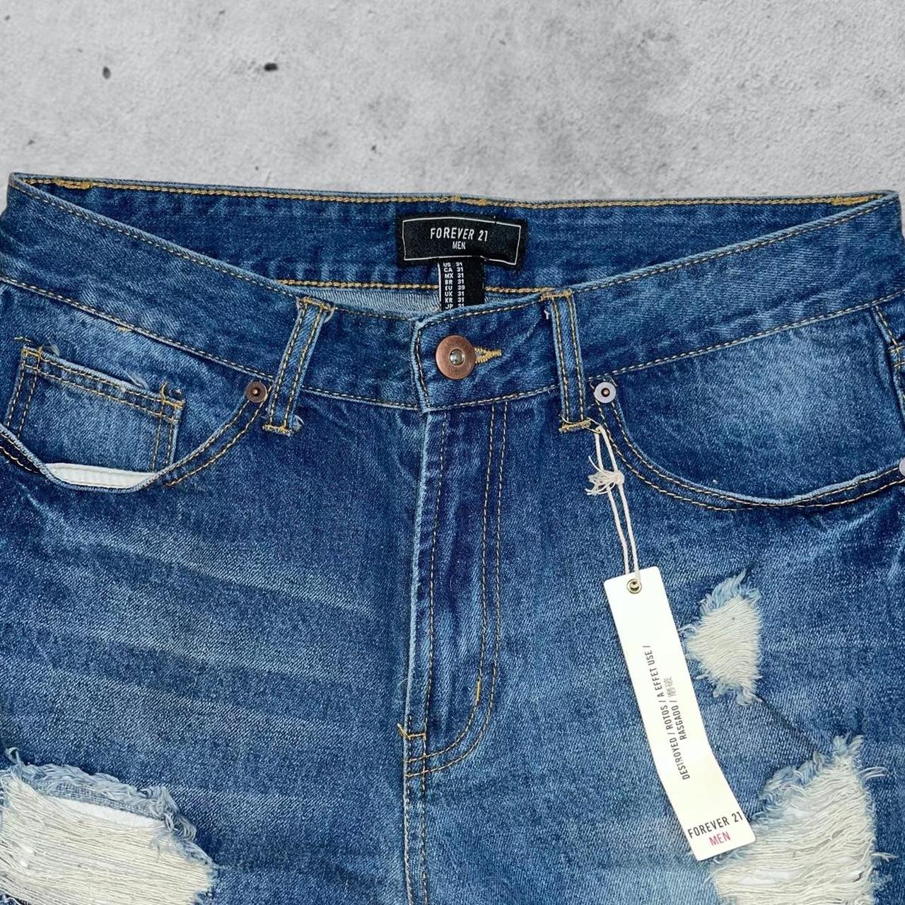Forever 21 Mens Distressed Denim Shorts Brand Depop