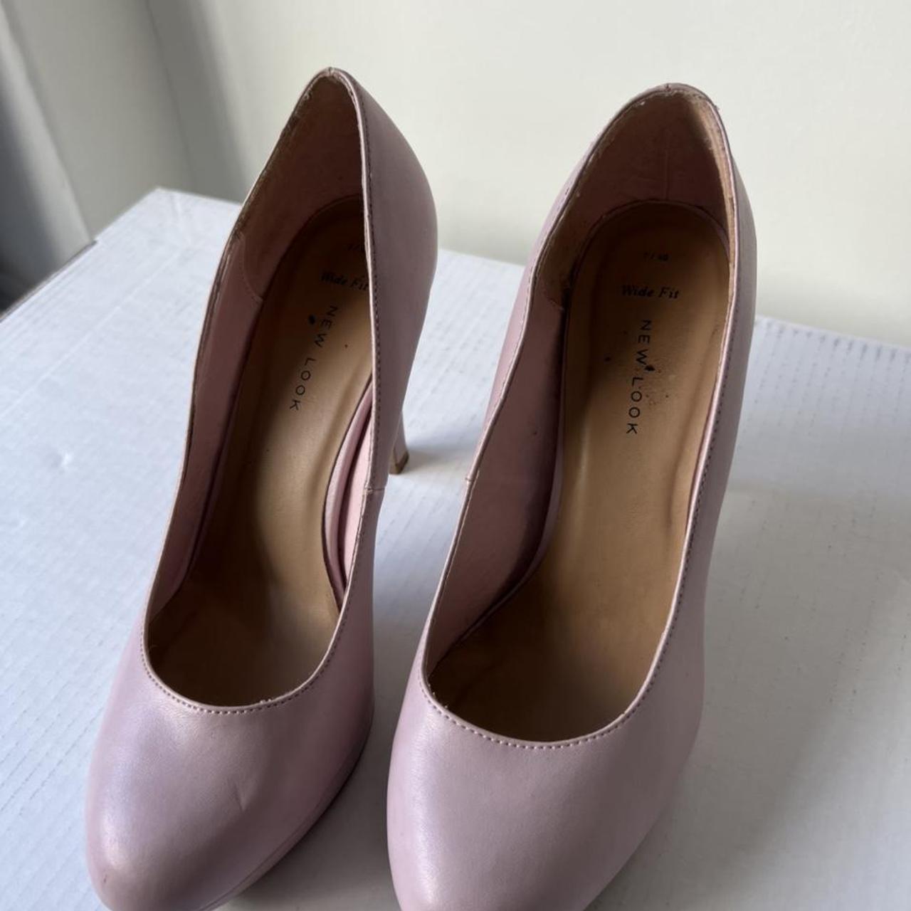 New Look dusty pink heels. Some small signs of wear... - Depop