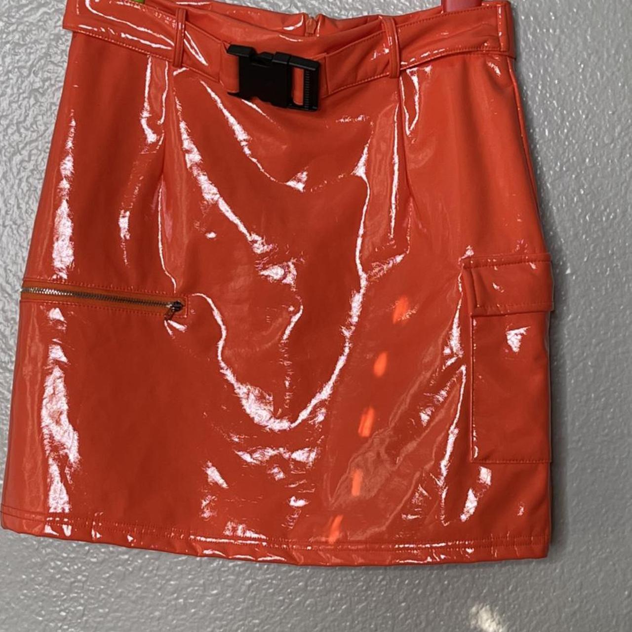 Product Image 1 - Naanaa orange leather skirt 

•