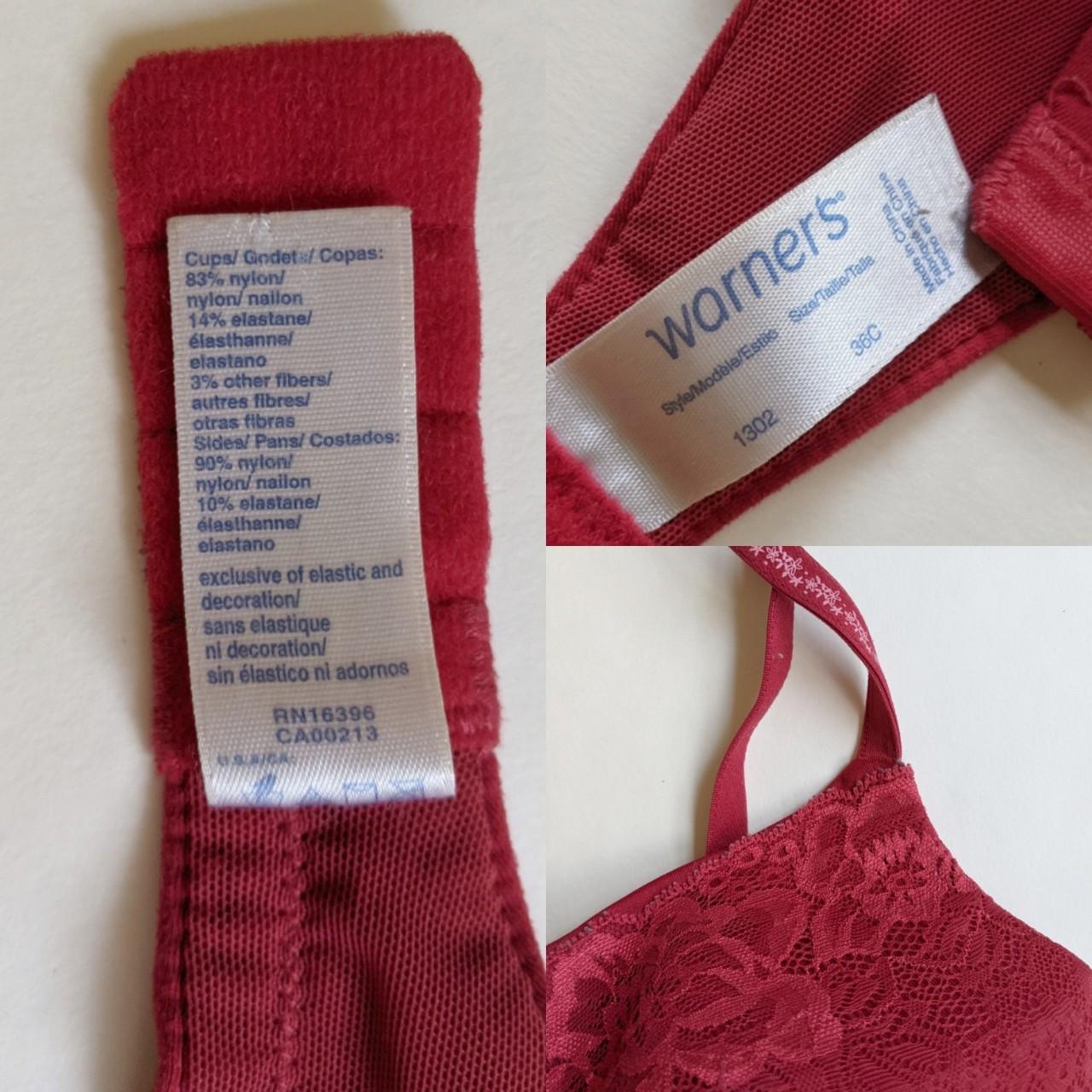 Product Image 4 - Red lace underwire bra 36C
Warner's