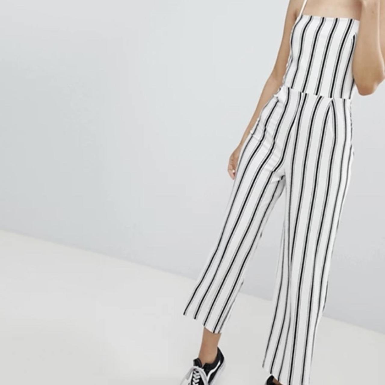 Bershka white jumpsuit on sale