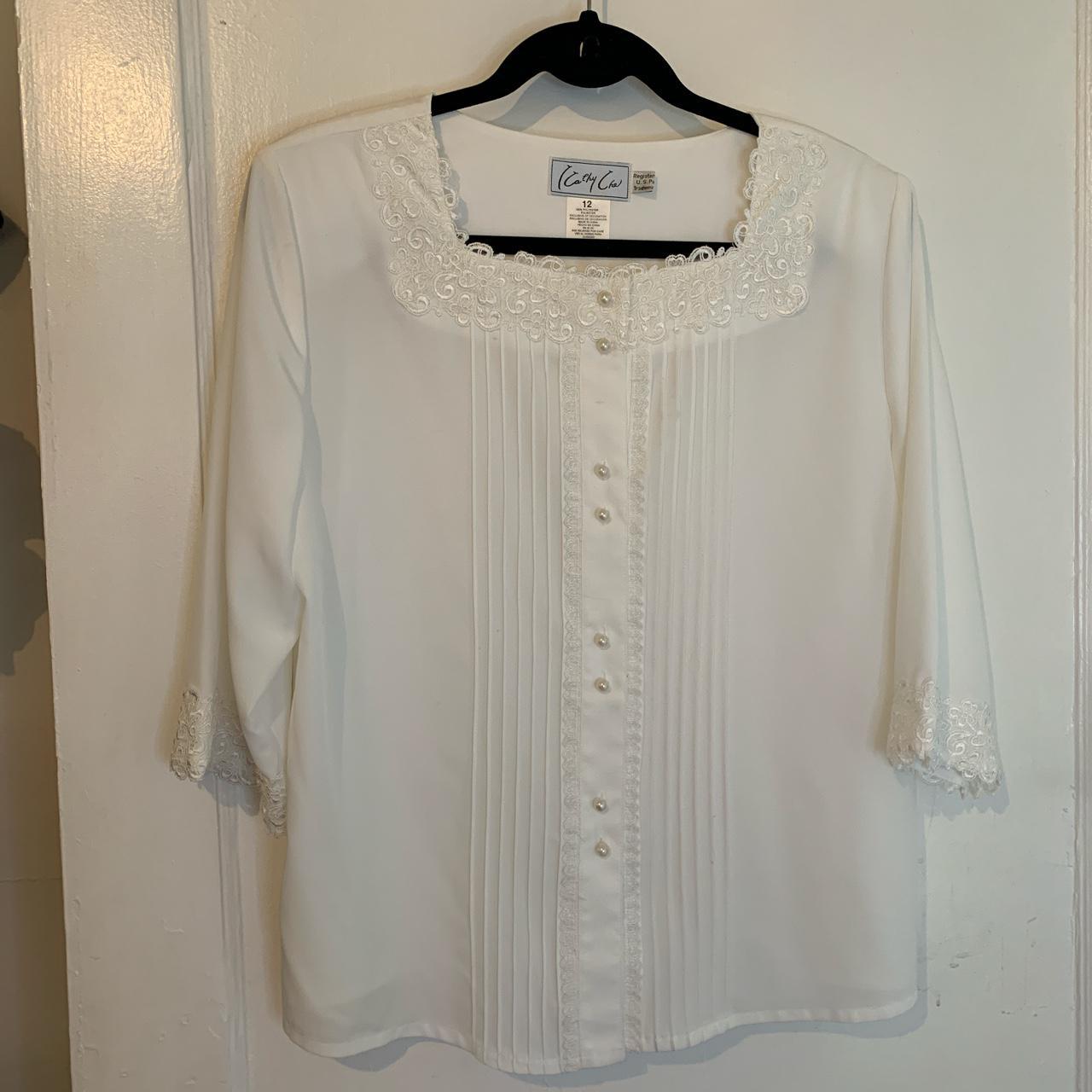 Beautiful vintage Kathy Che blouse, size 12.... - Depop