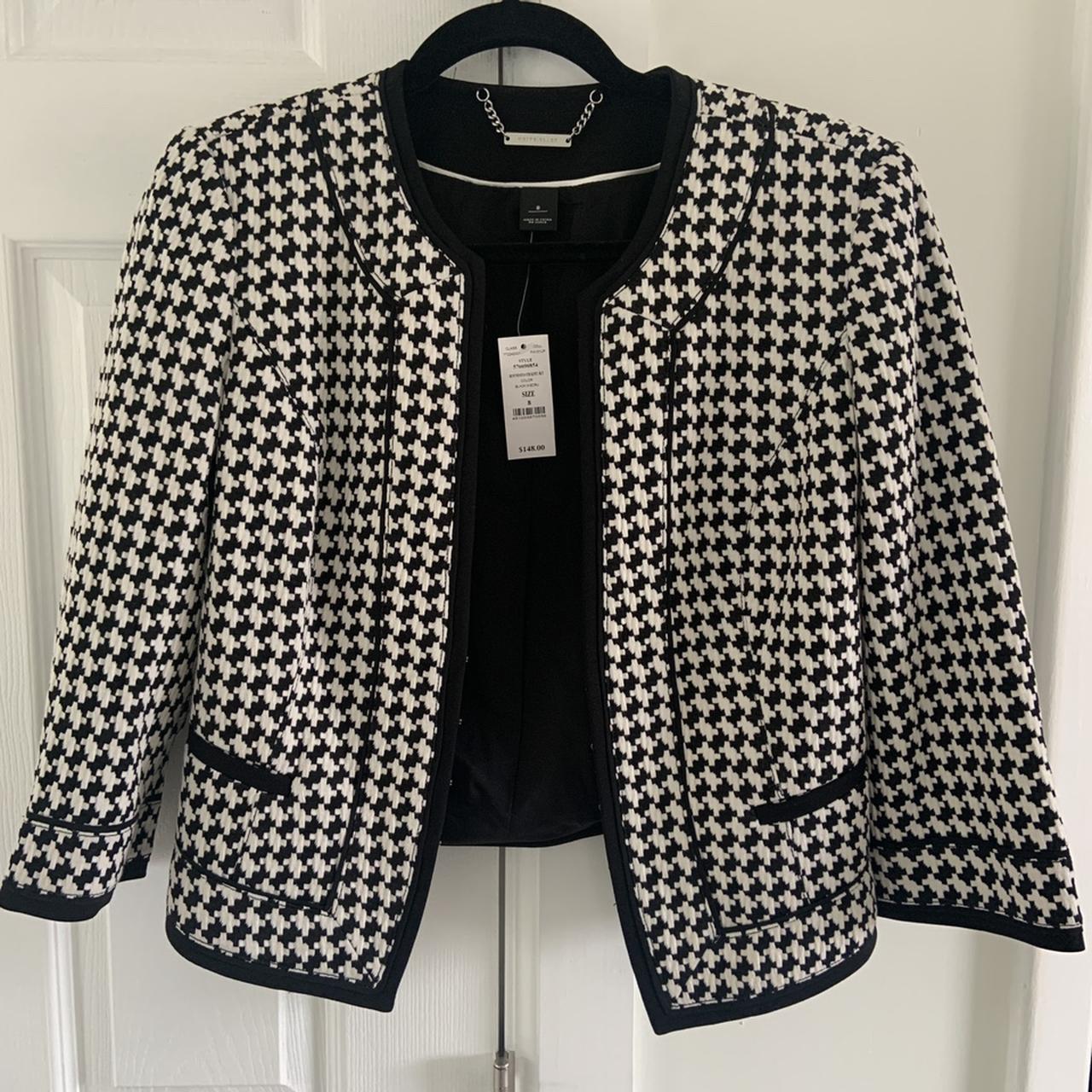 White house black hot sale market houndstooth jacket