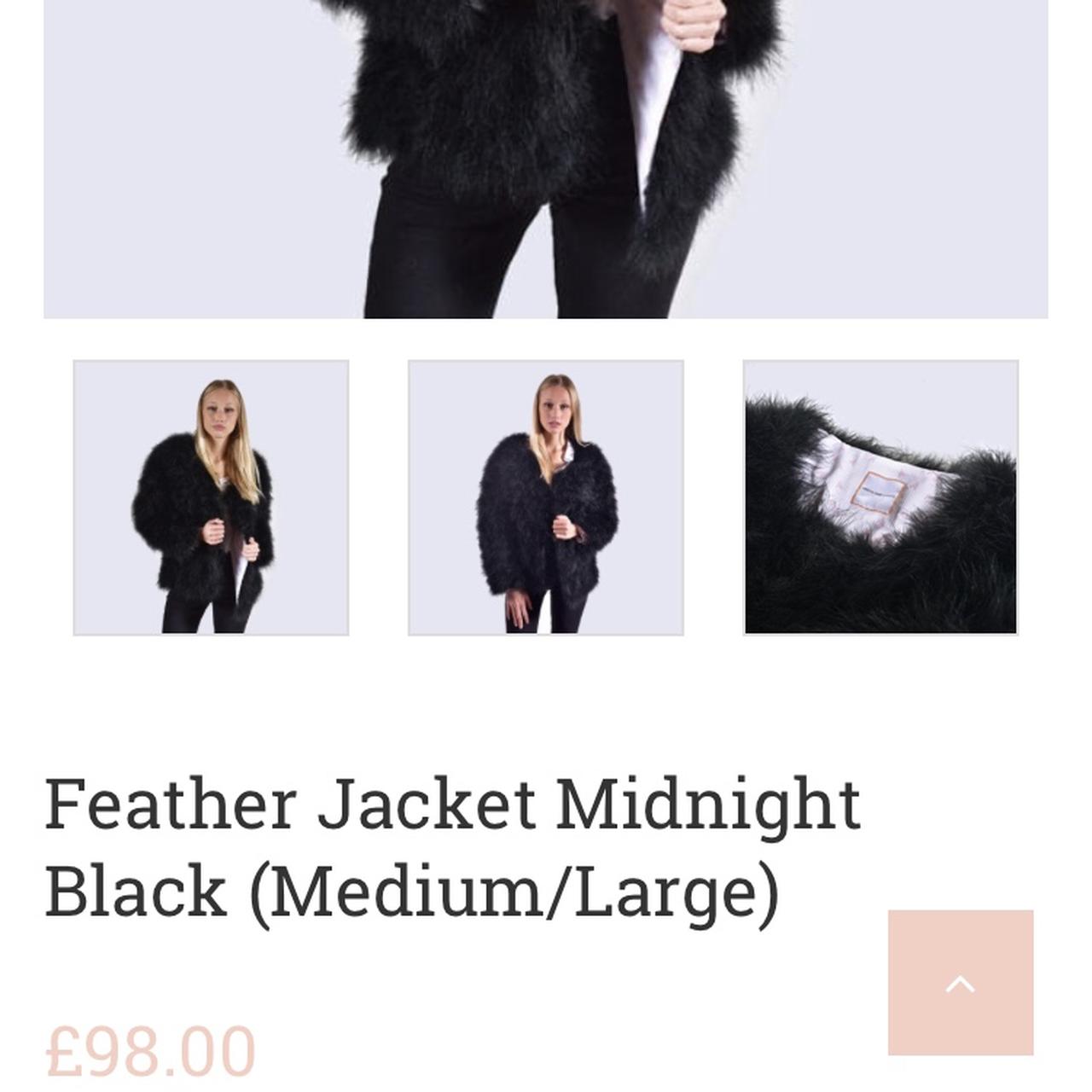 Amelia Jane London black feather jacket Only worn a... - Depop