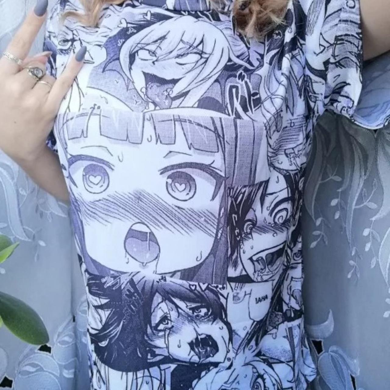 Hentai anime top short sleeved fashion unisex... - Depop