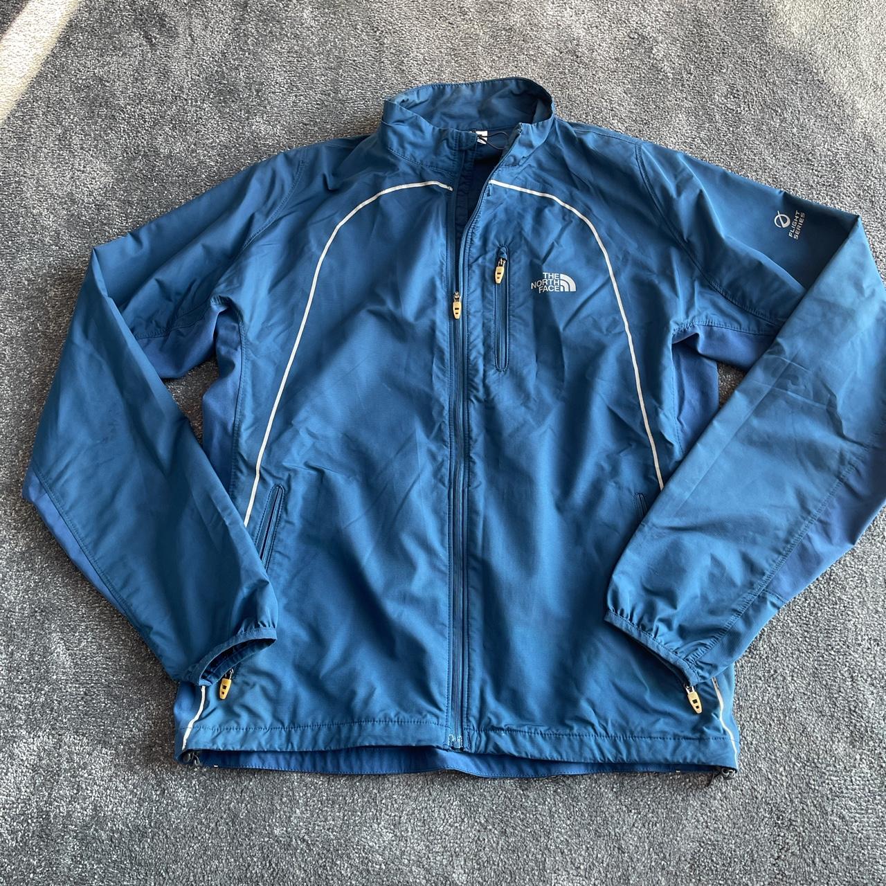 MENS THE NORTH FACE BLUE REFLECTIVE WATERPROOF... - Depop